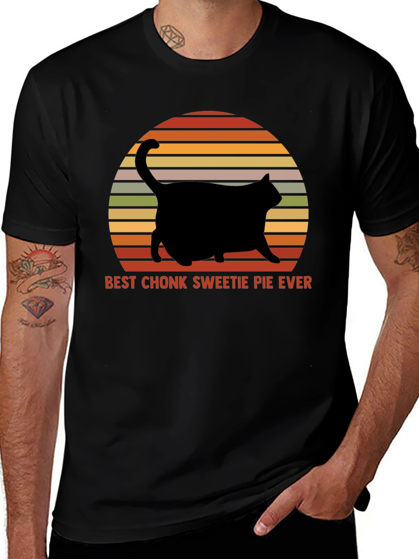 Variant 10 of Chonk Sweetie Pie Cat Graphic T-Shirt