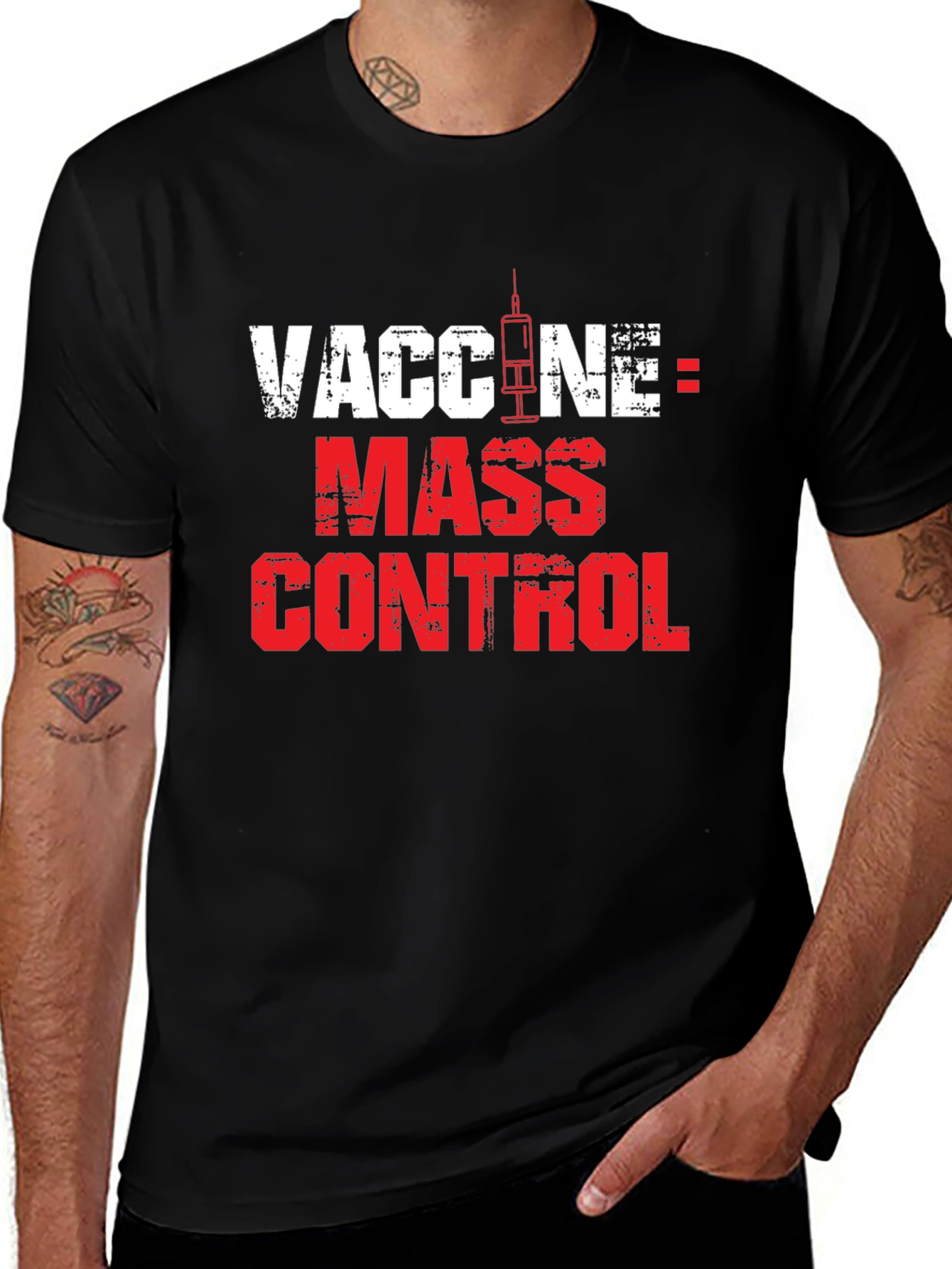 Variant 18 of Vaccine Mass Control Graphic T-Shirt