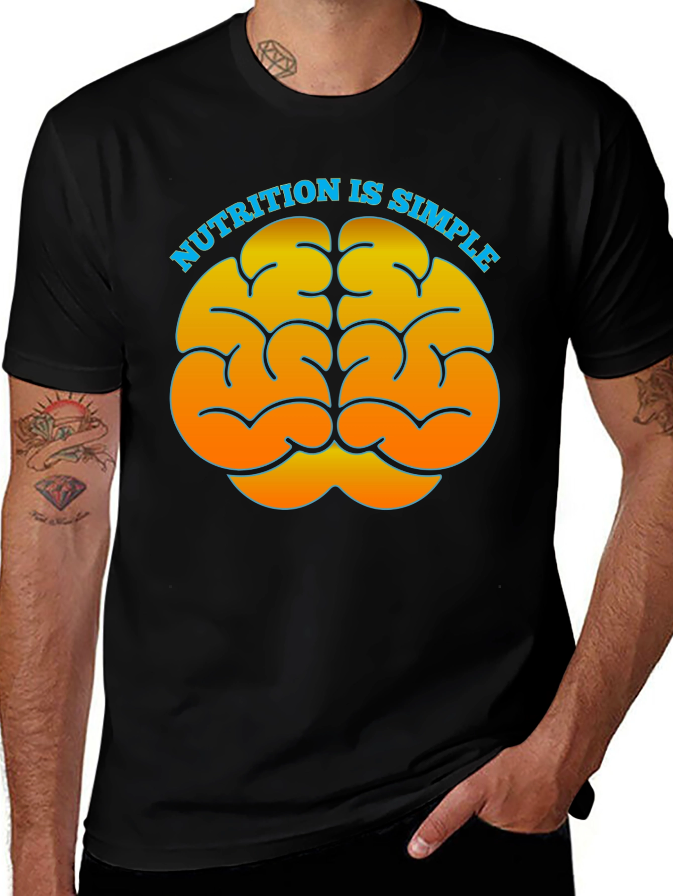 Nutrition is Simple Brain Graphic Tee