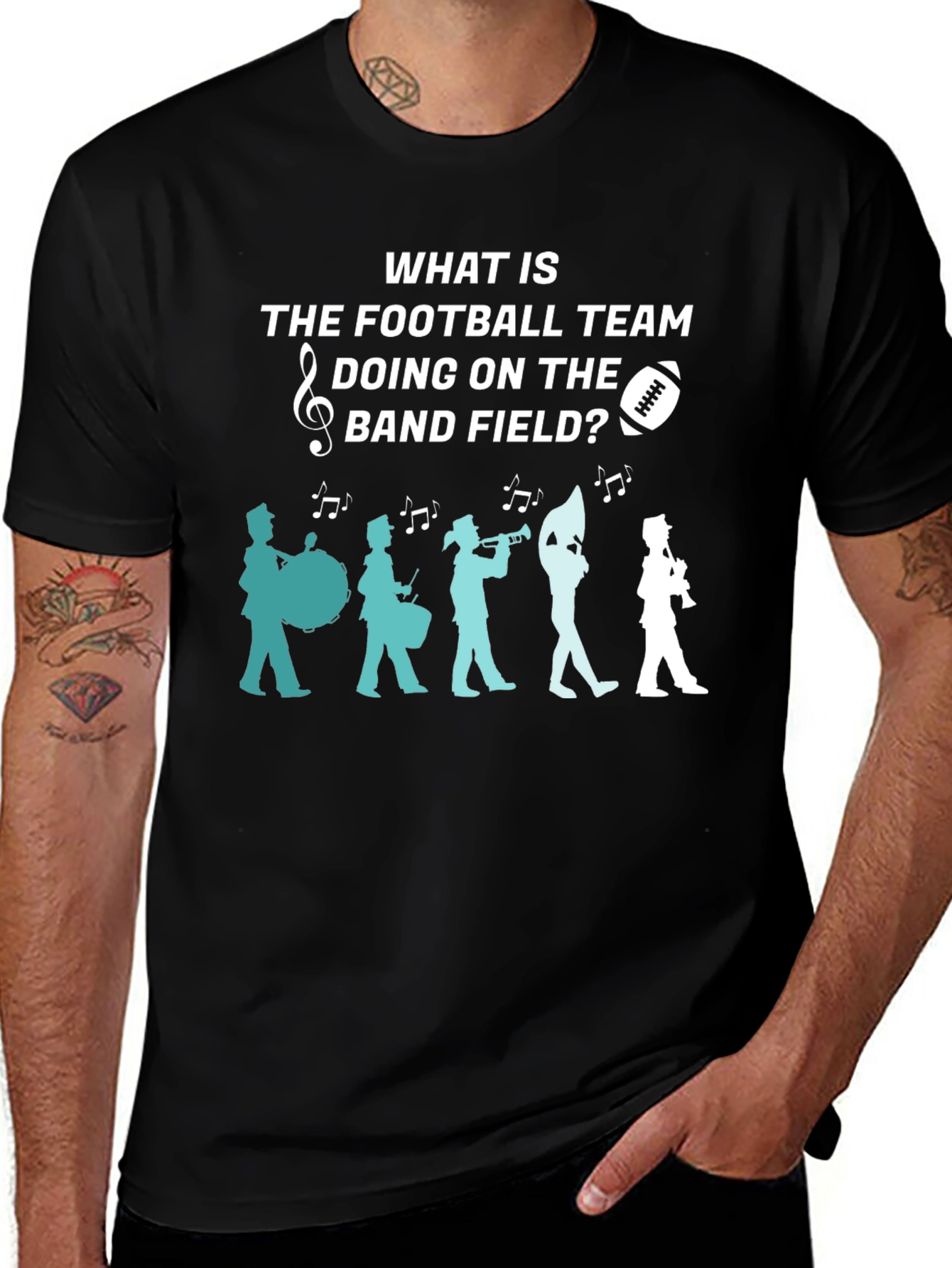 Variant 16 of Football Team Band Field Graphic T-Shirt