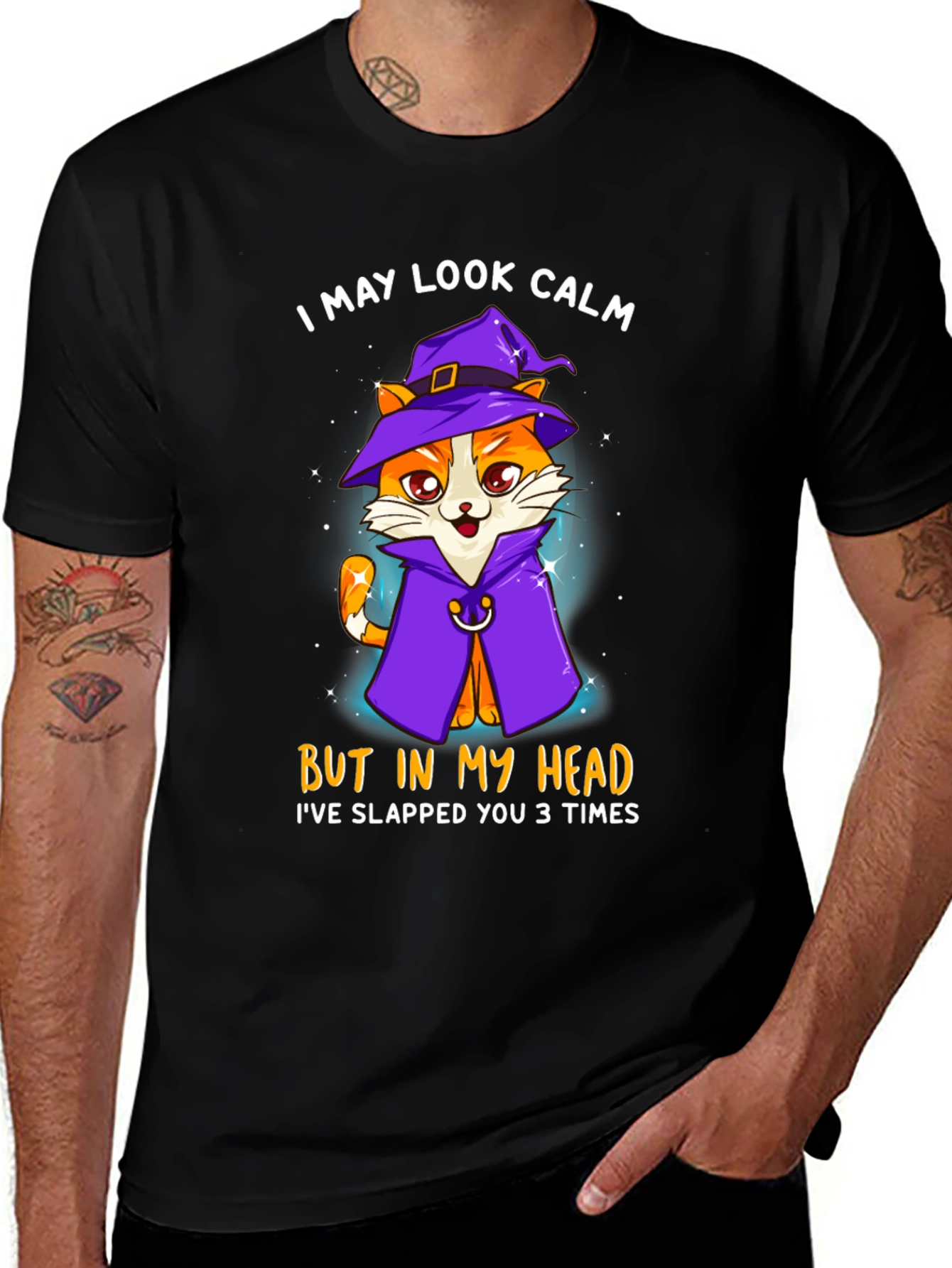Variant 18 of Cat Witch T-Shirt - I May Look Calm Tee