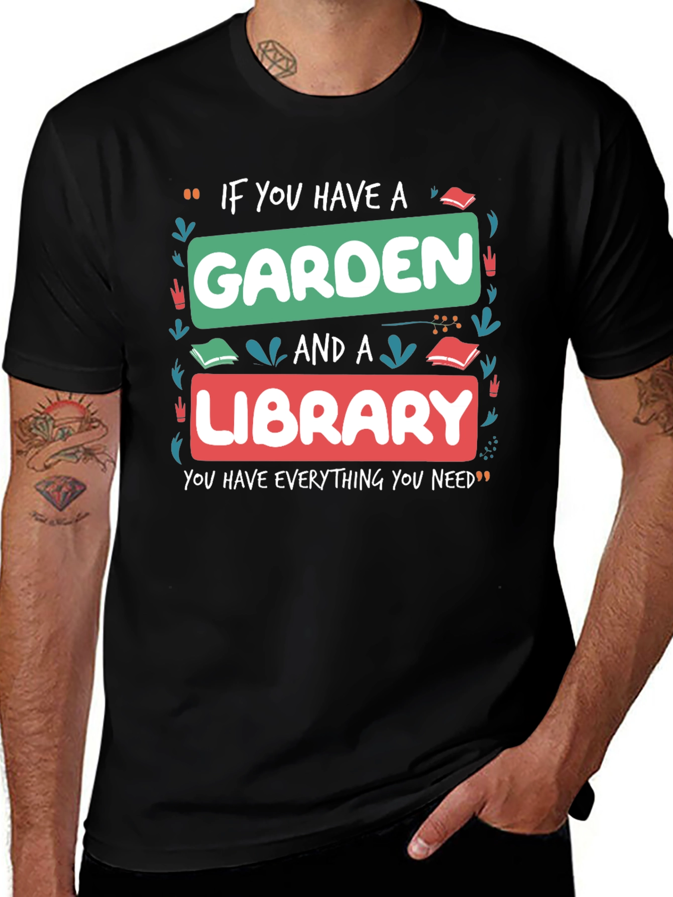 Variant 28 of Garden & Library T-Shirt