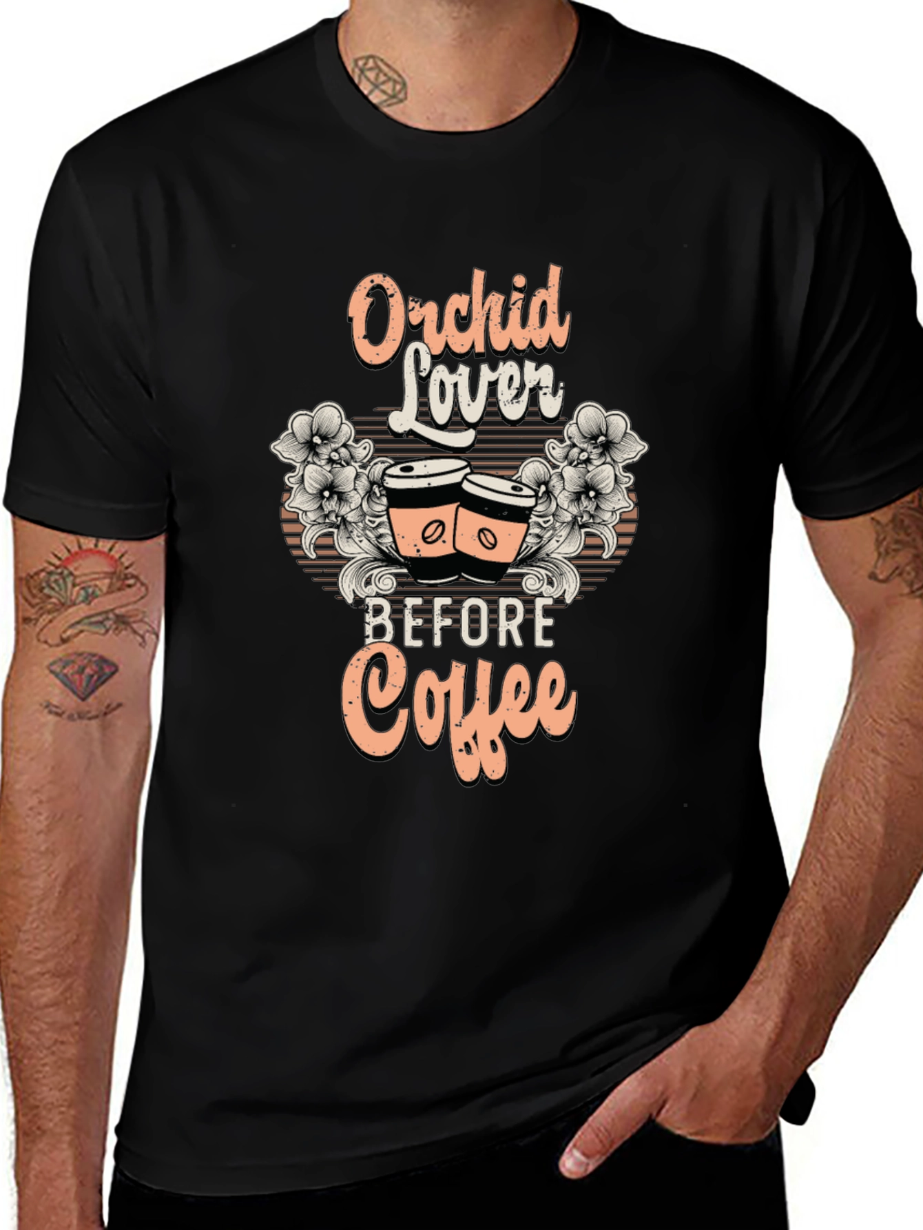 Variant 14 of Orchid Lover Before Coffee T-Shirt