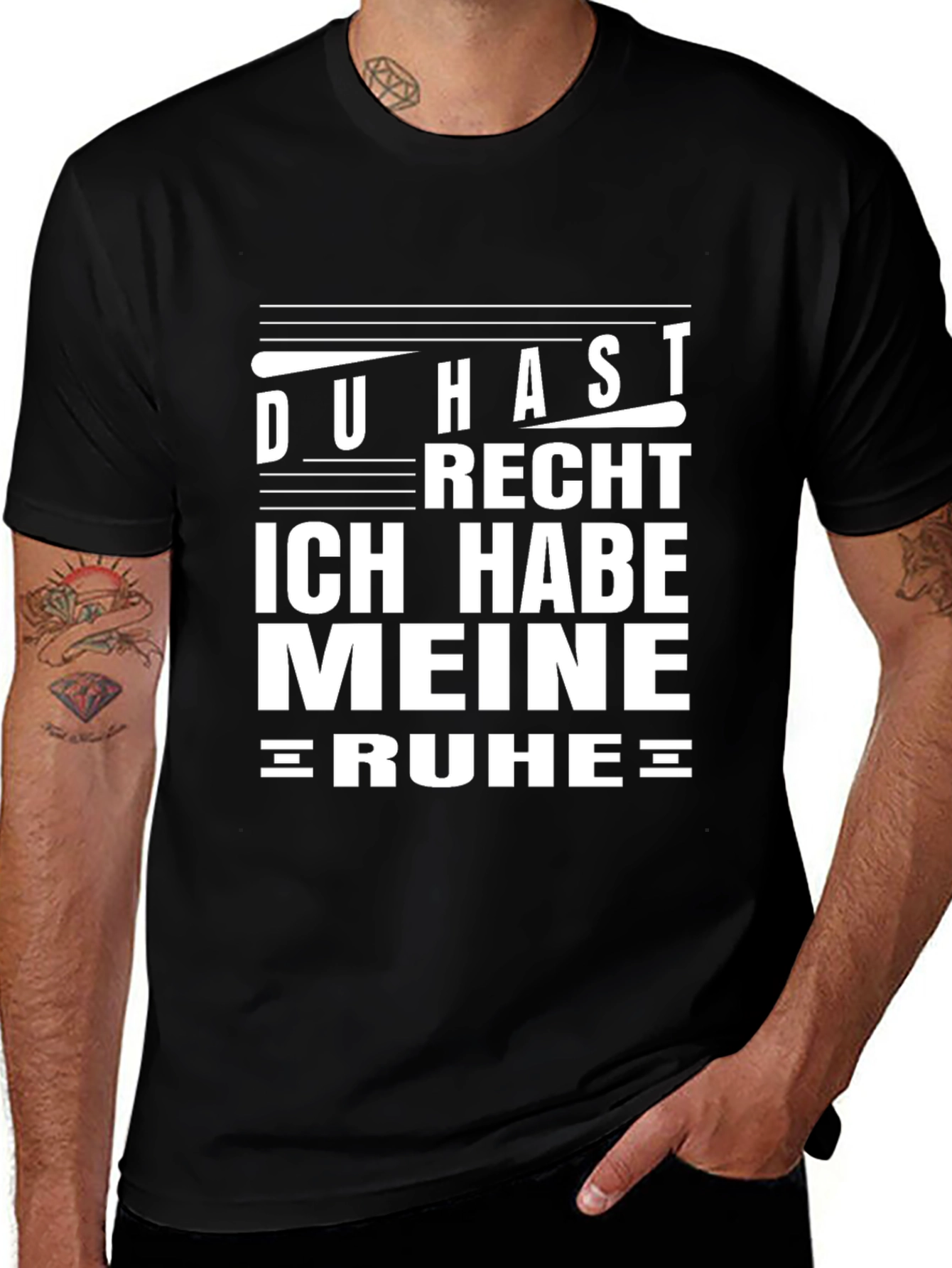 Variant 3 of Du Hast Recht T-Shirt - Black Cotton Tee