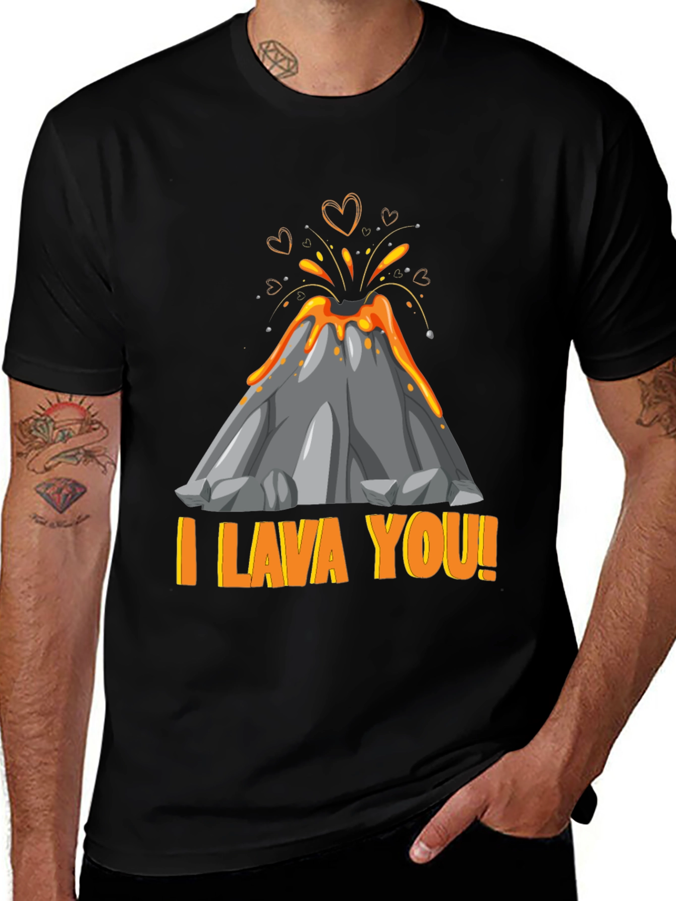 Variant 4 of I Lava You Graphic T-Shirt, Volcano Love Tee
