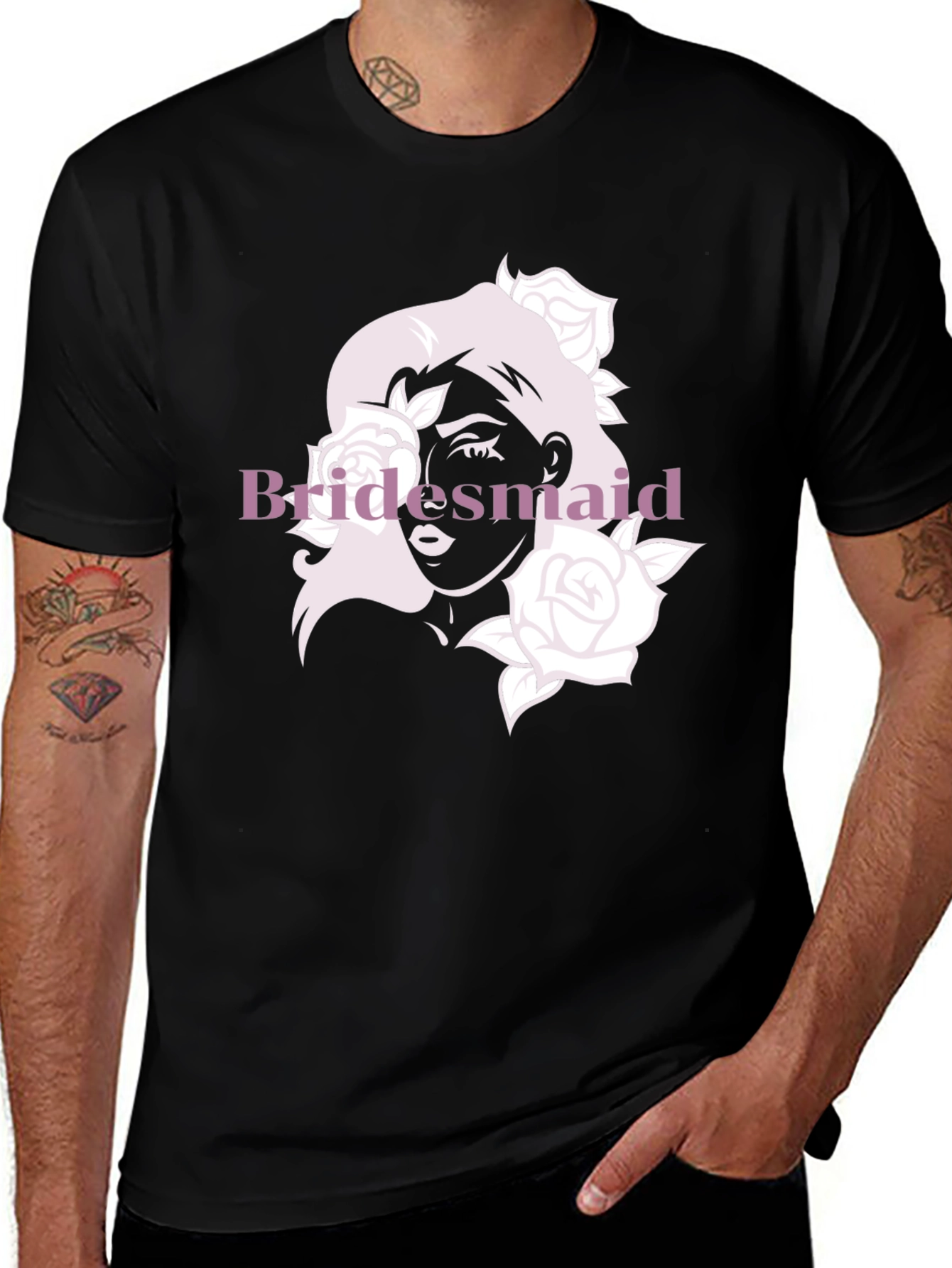 Bridesmaid Floral Graphic T-Shirt