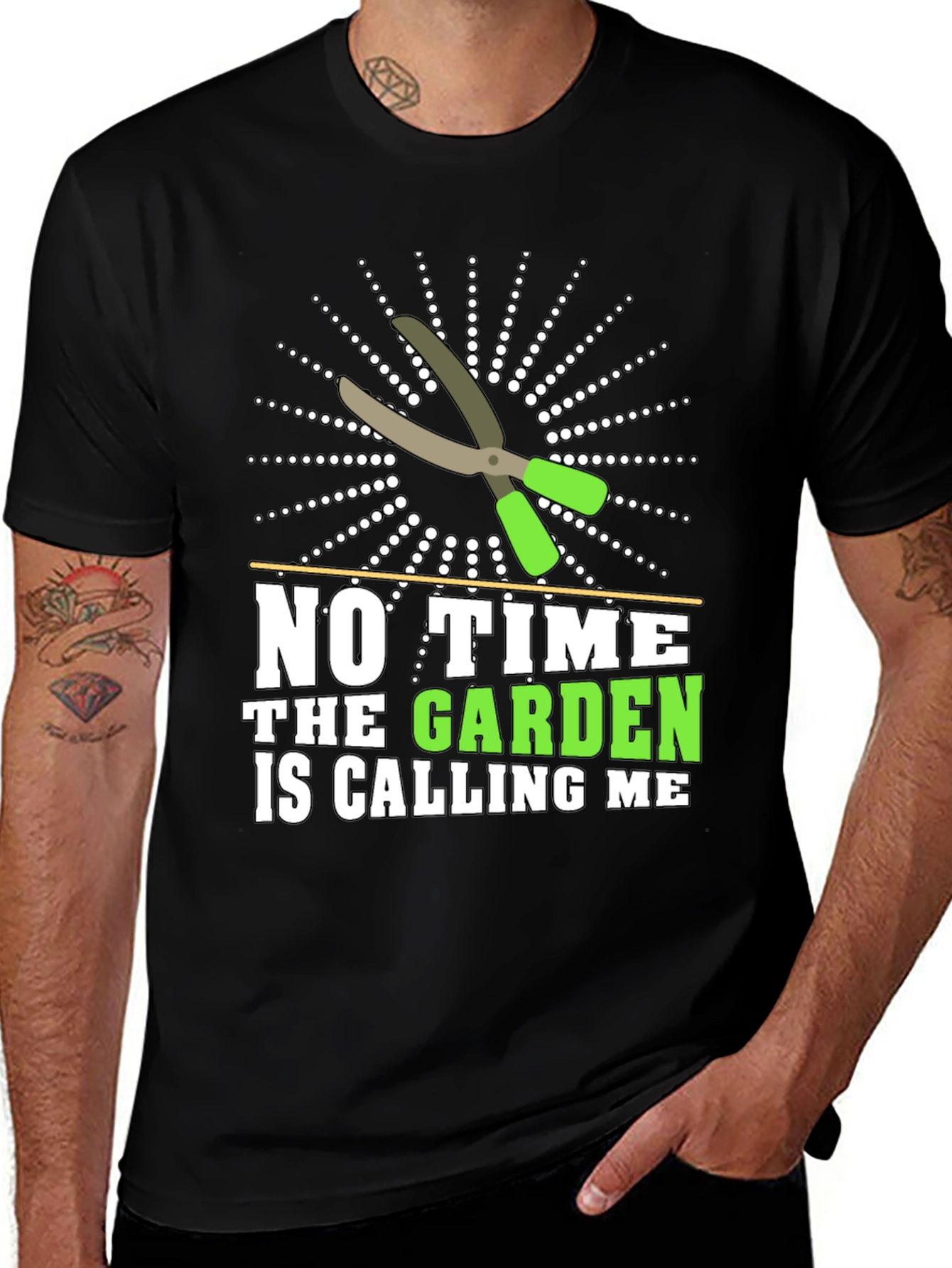 Variant 30 of Gardener's Tee: No Time, The Garden Is Calling Me