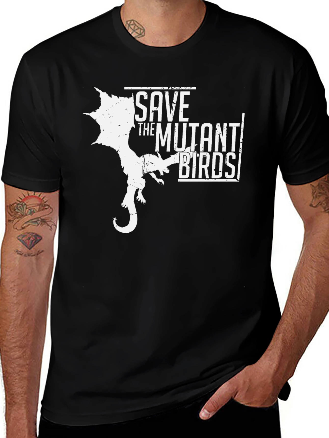 Variant 13 of Save the Mutant Birds T-Shirt Black