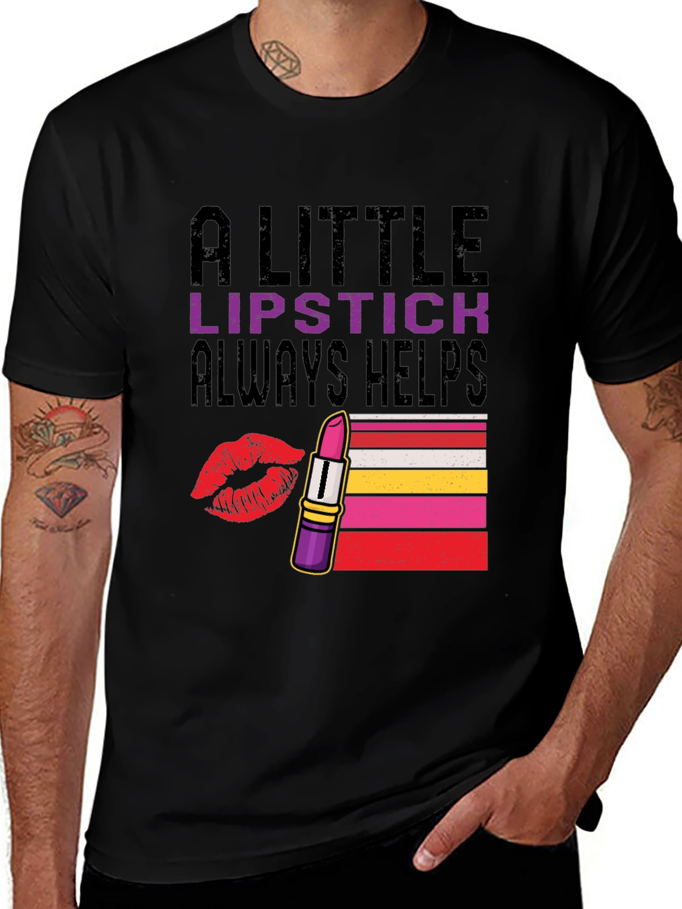 Variant 20 of A Little Lipstick Always Helps T-Shirt
