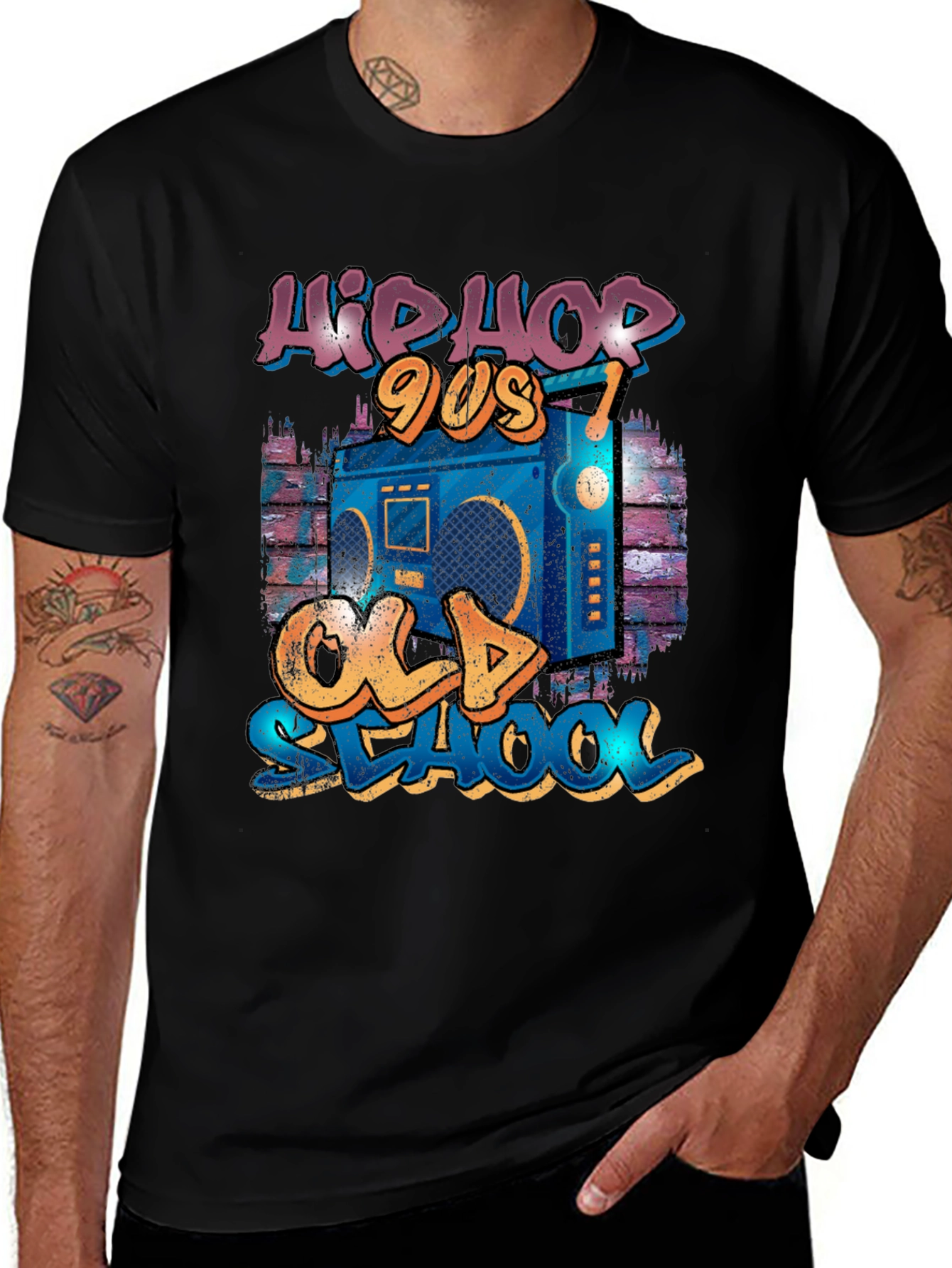 Variant 25 of Hip Hop 90s Old School Graphic T-Shirt
