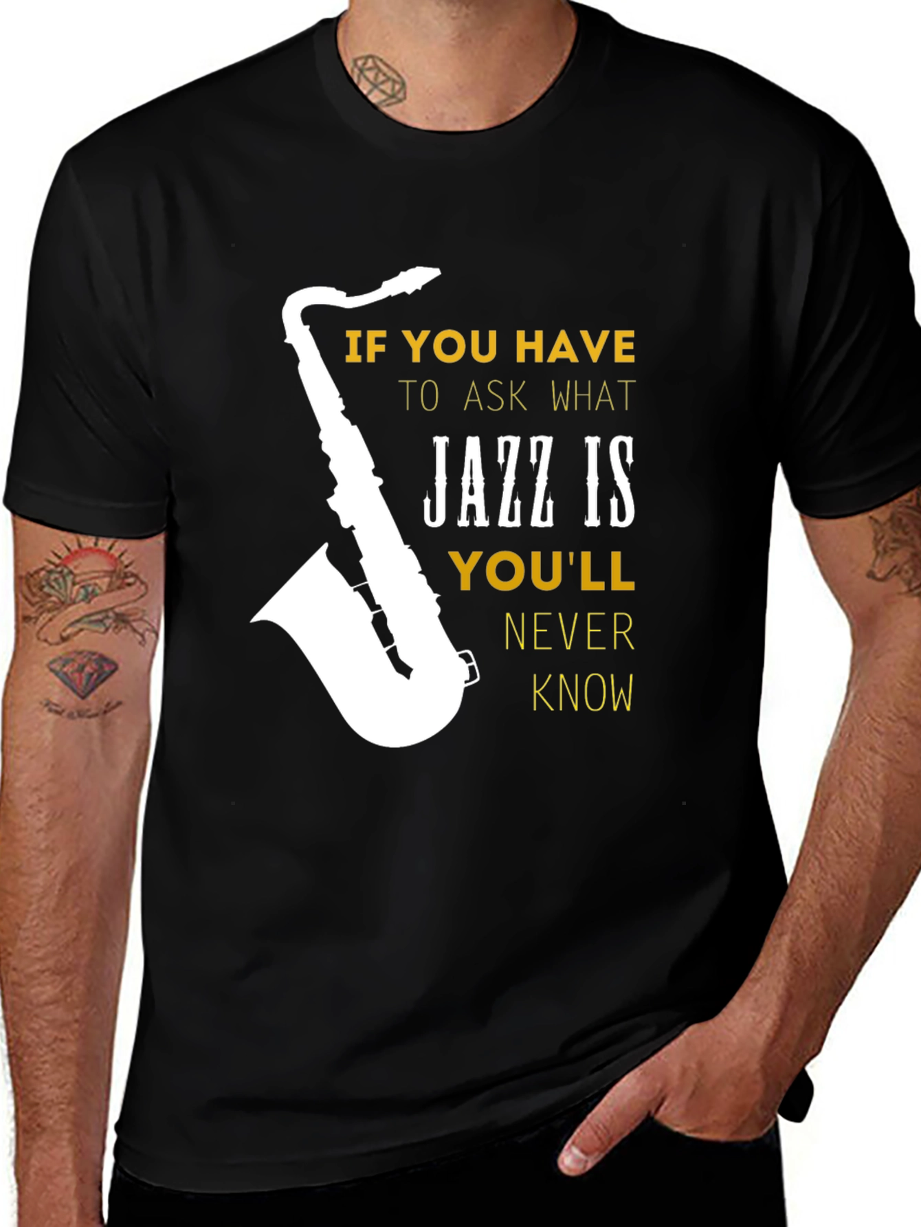 Variant 11 of Jazz Music T-Shirt Saxophone Graphic Tee