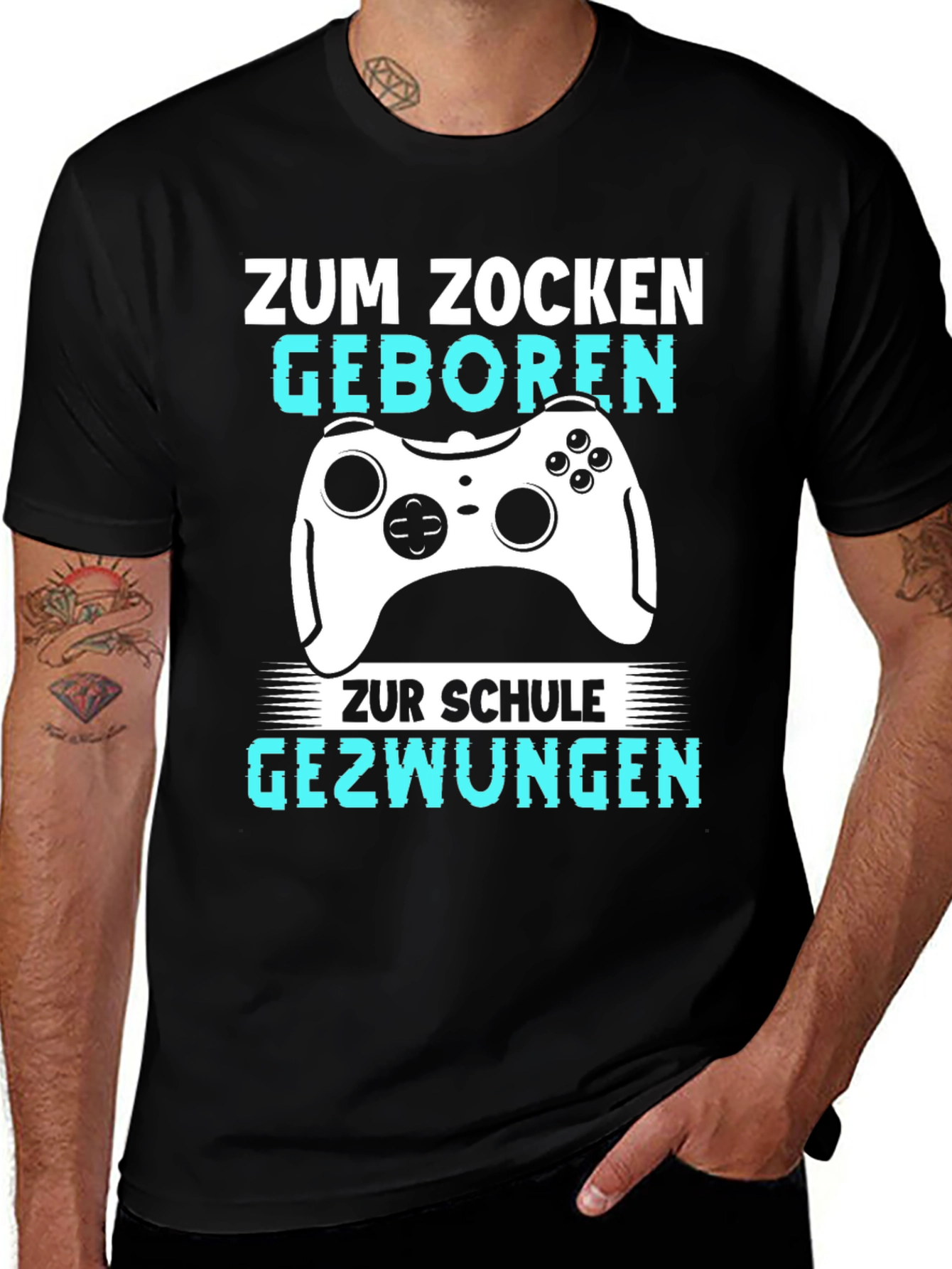 Variant 5 of Gamer T-Shirt: Born to Play, Forced to School