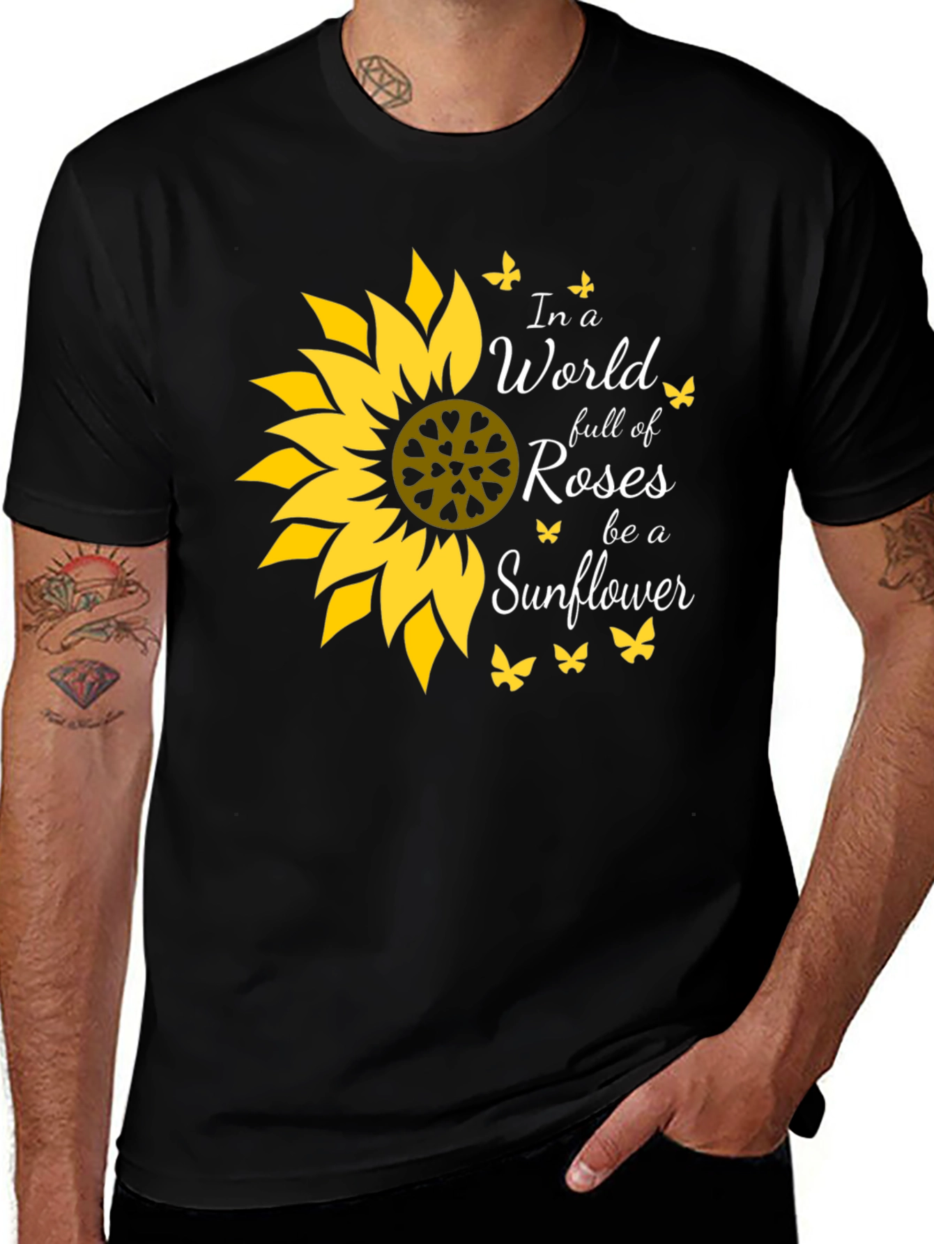 Variant 2 of Sunflower Graphic Tee - Be a Sunflower!