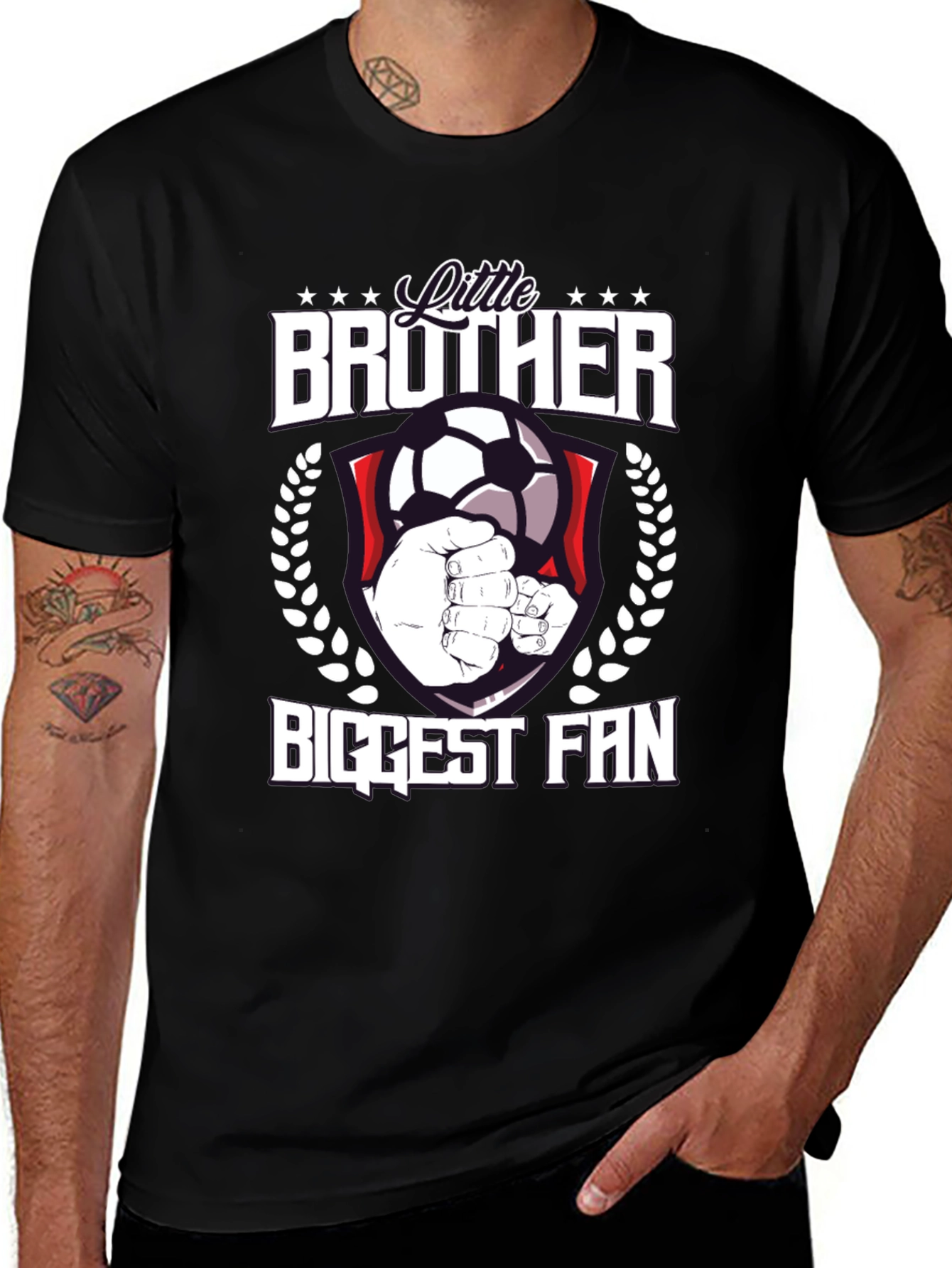 Variant 16 of Little Brother Biggest Fan Soccer T-Shirt