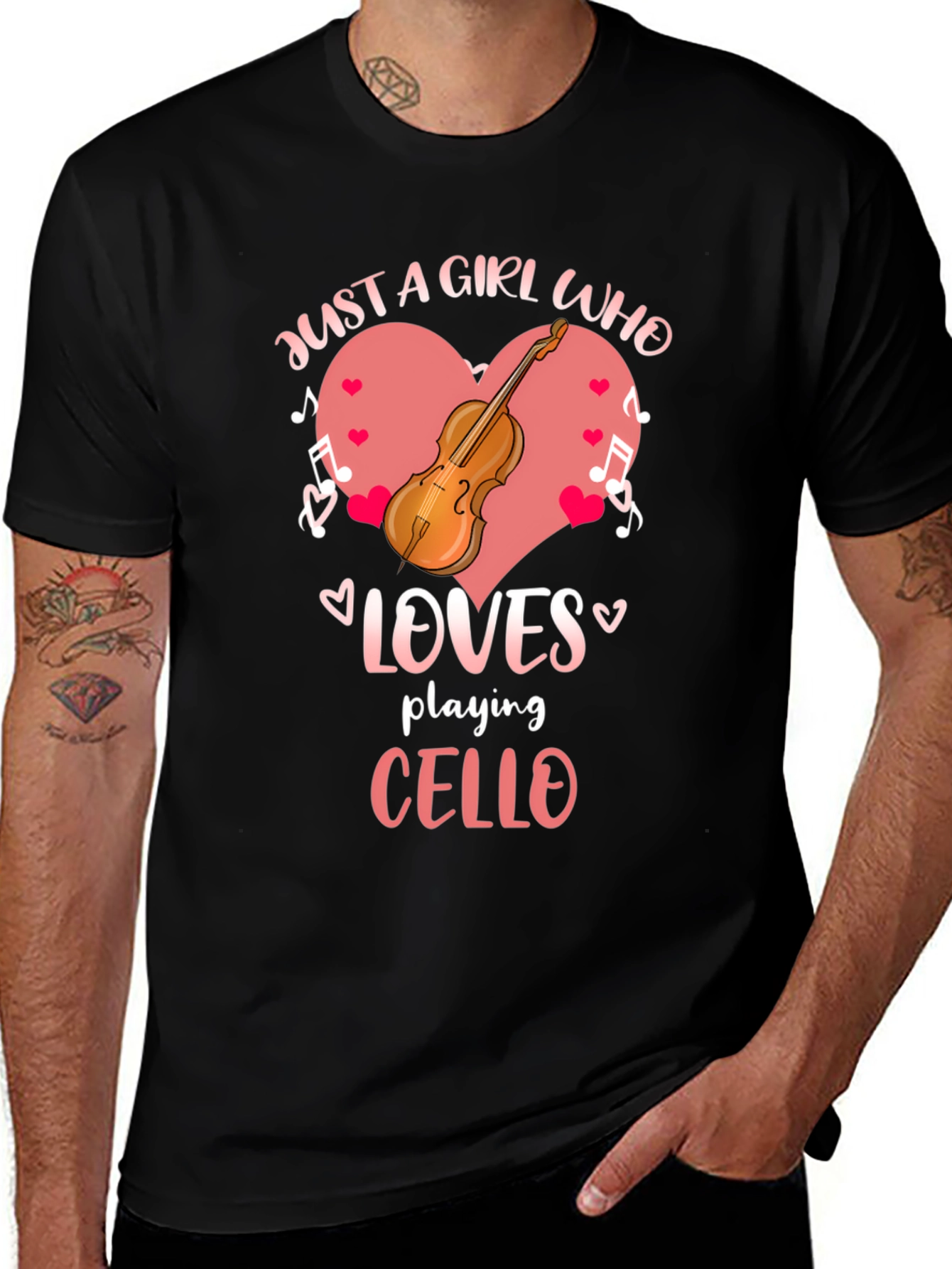 Variant 16 of Just a Girl Who Loves Cello Graphic Tee