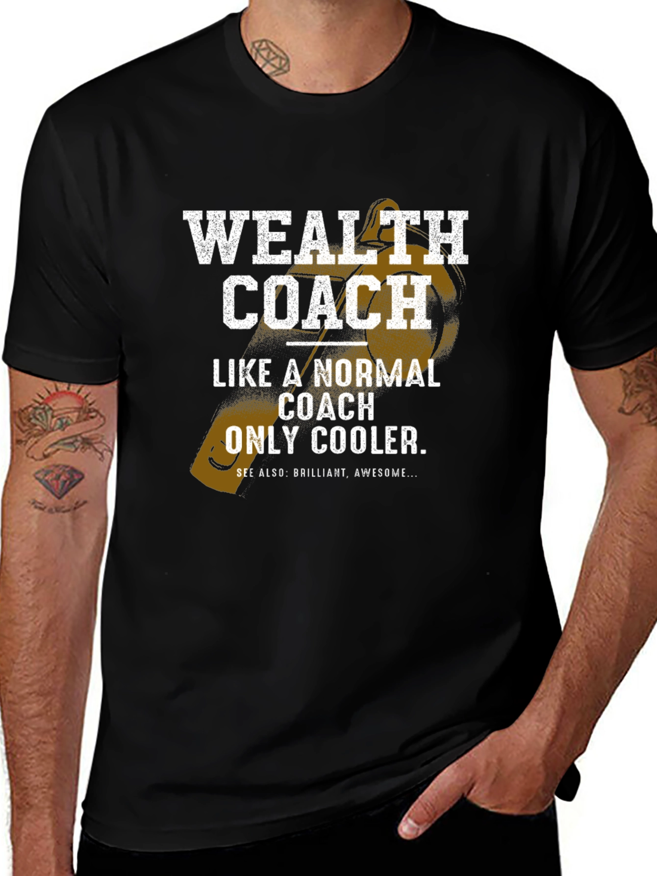 Wealth Coach Graphic T-Shirt - Funny, Cool Coaching Tee