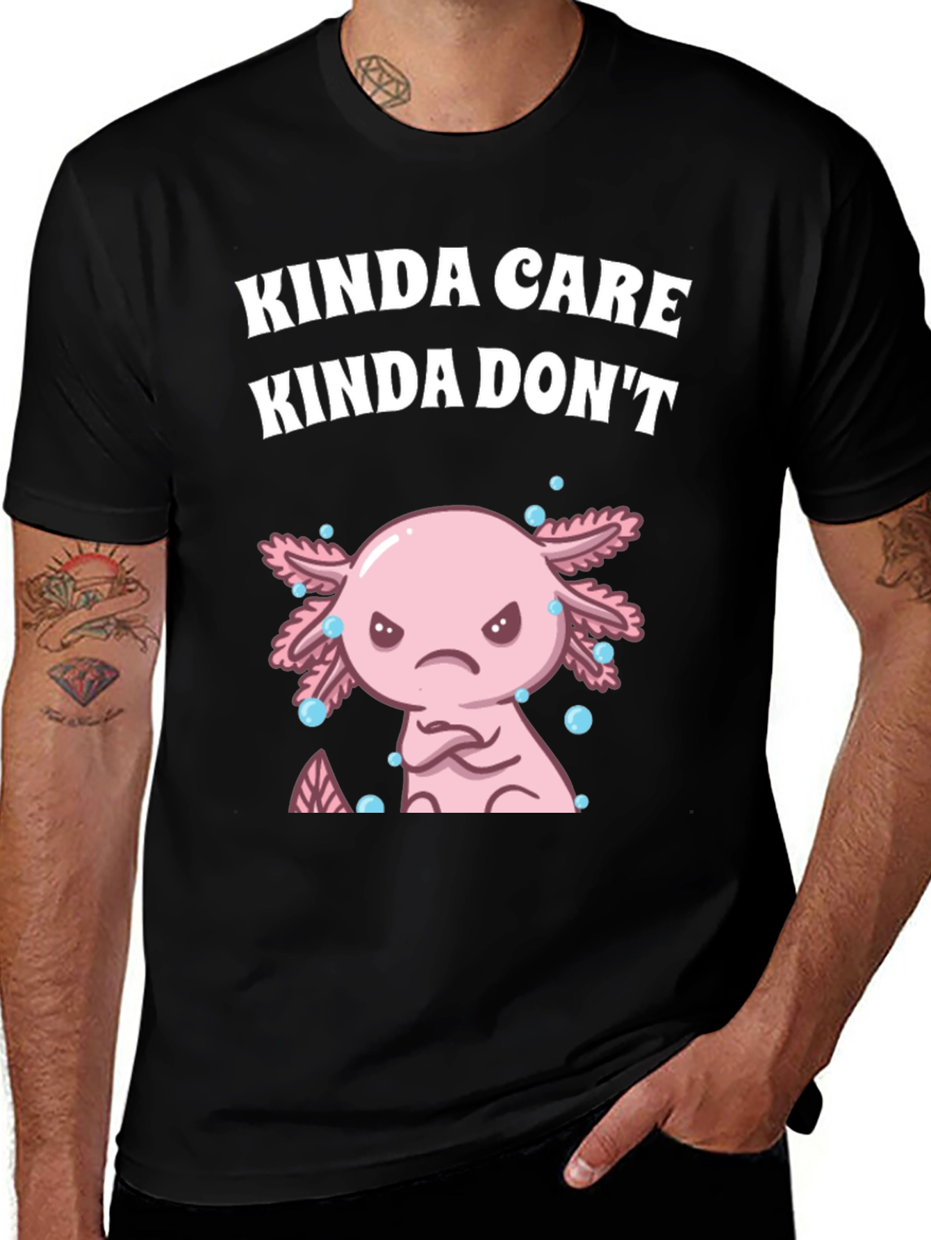 Variant 17 of Kinda Care Axolotl Graphic T-Shirt