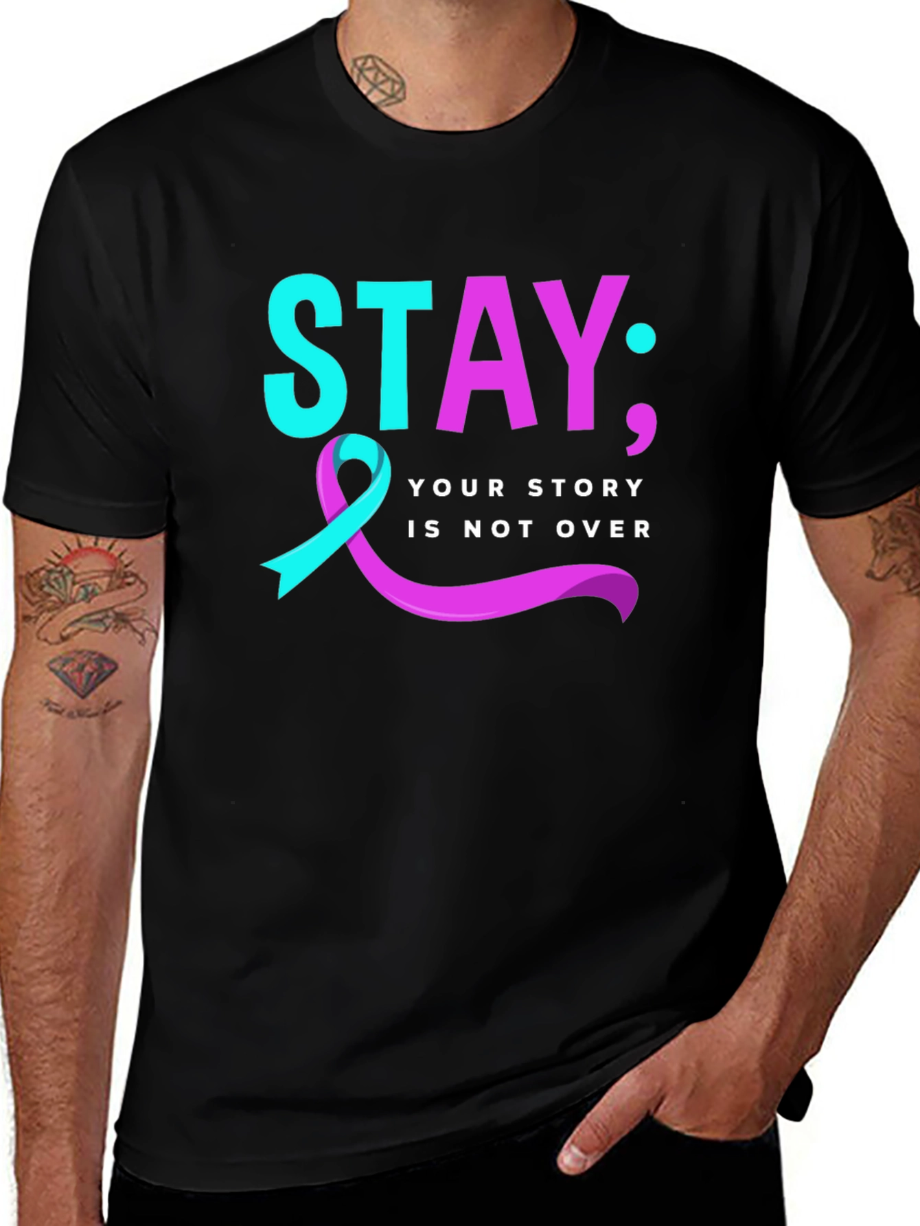 Variant 4 of Stay Your Story Isn't Over Mental Health Awareness Shirt