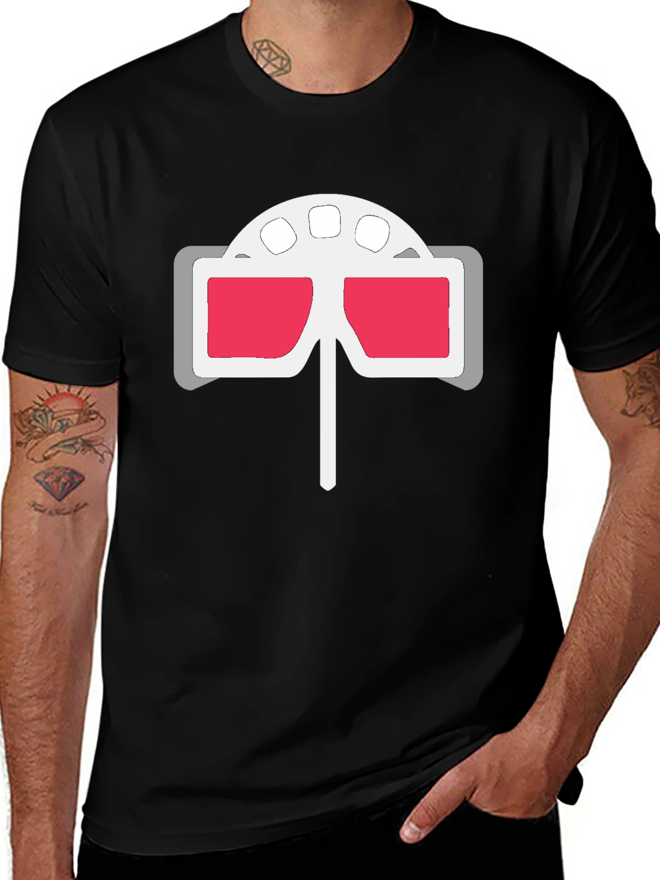 Variant 23 of Retro 3D Glasses Graphic Tee - Stylish & Unique Design