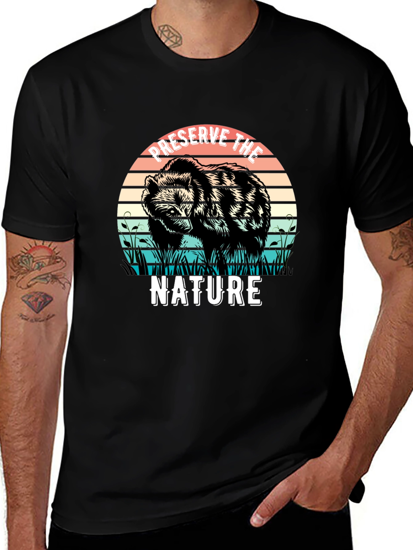Variant 19 of Preserve Nature Bear Graphic Tee