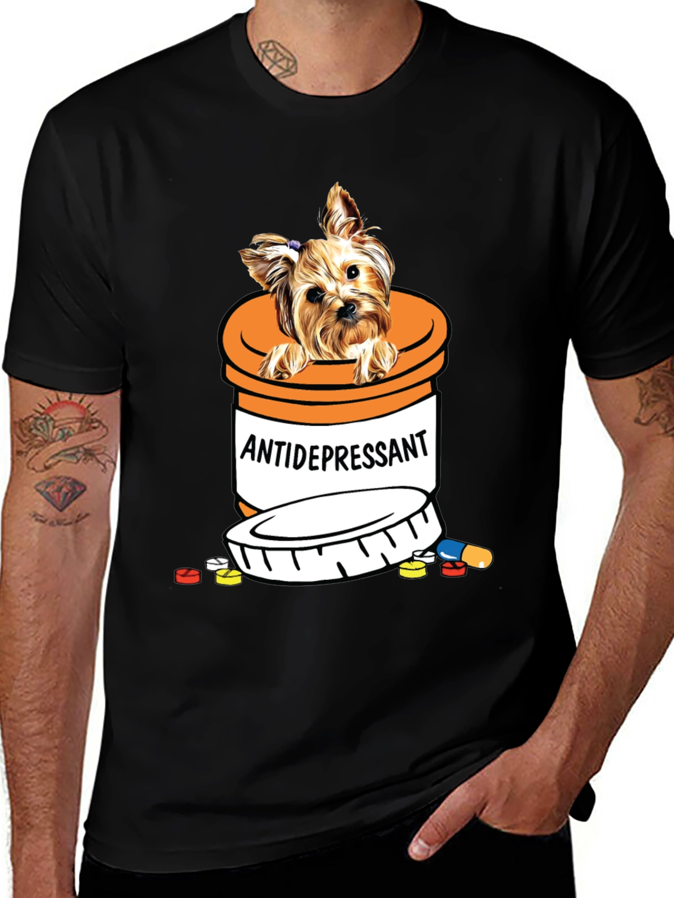 Variant 22 of Antidepressant Dog T-Shirt