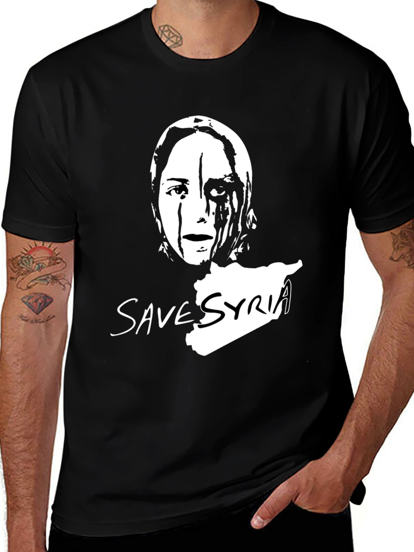 Variant 13 of Save Syria Graphic Print T-Shirt
