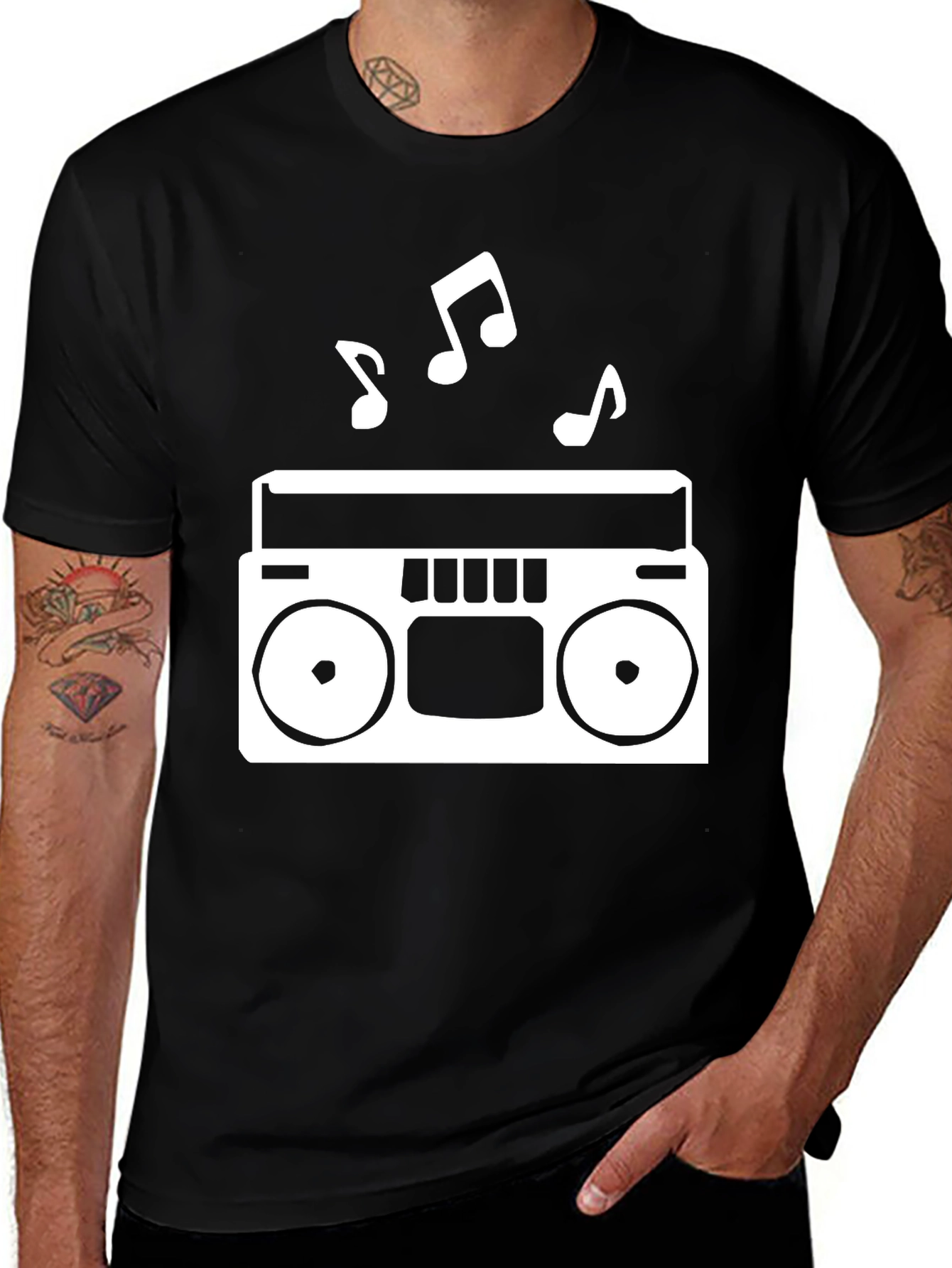 Variant 28 of Retro Boombox Music T-Shirt - Vintage Style