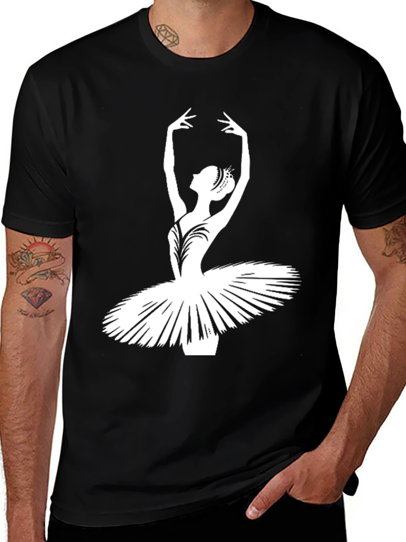 Variant 16 of Ballerina Graphic Tee - Classic Dance Style