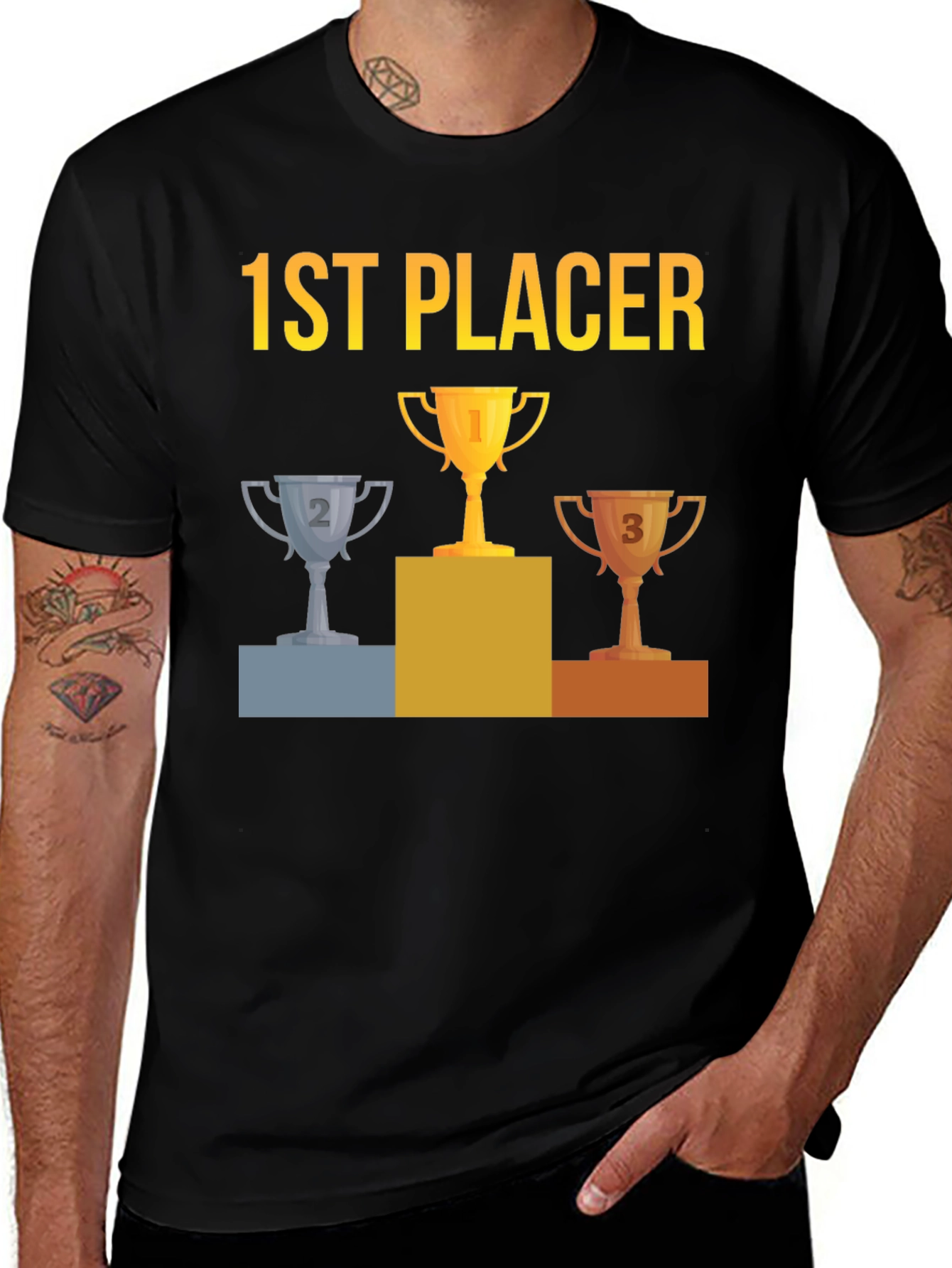 Variant 6 of 1st Placer Trophy Graphic Tee - Winner's T-Shirt