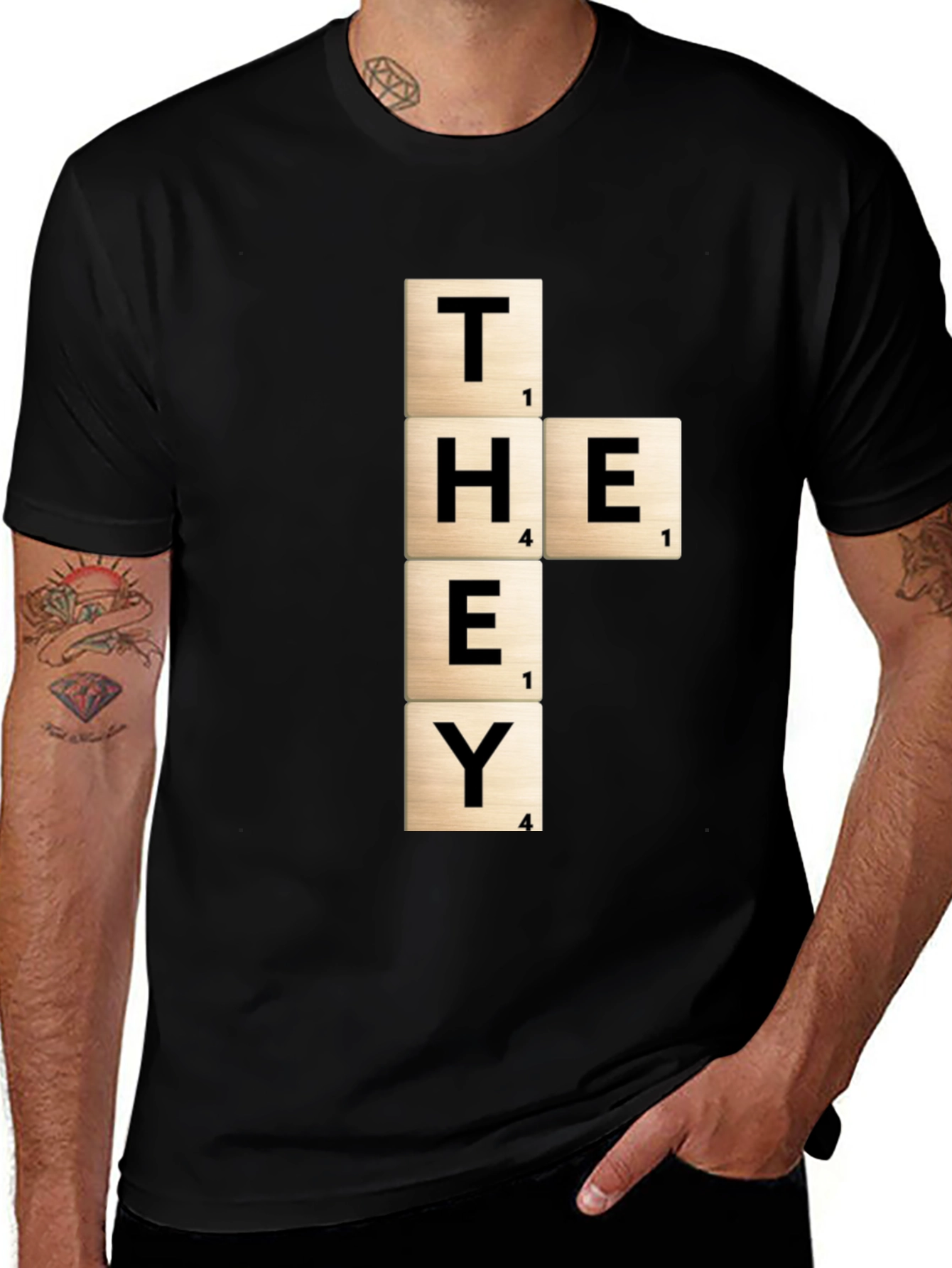 Variant 4 of THEY Pronoun T-Shirt