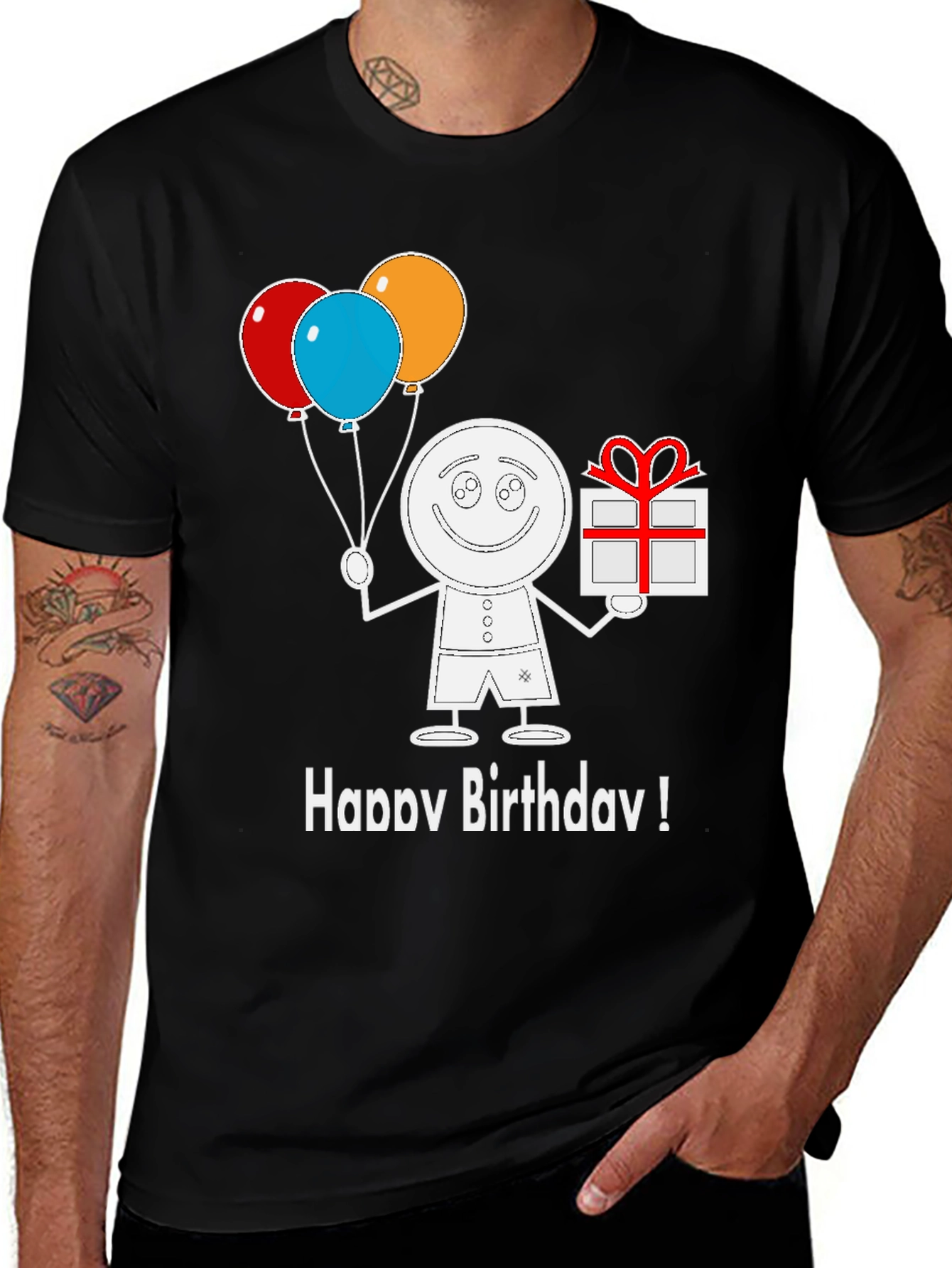 Variant 6 of Happy Birthday Cartoon Graphic Tee Shirt