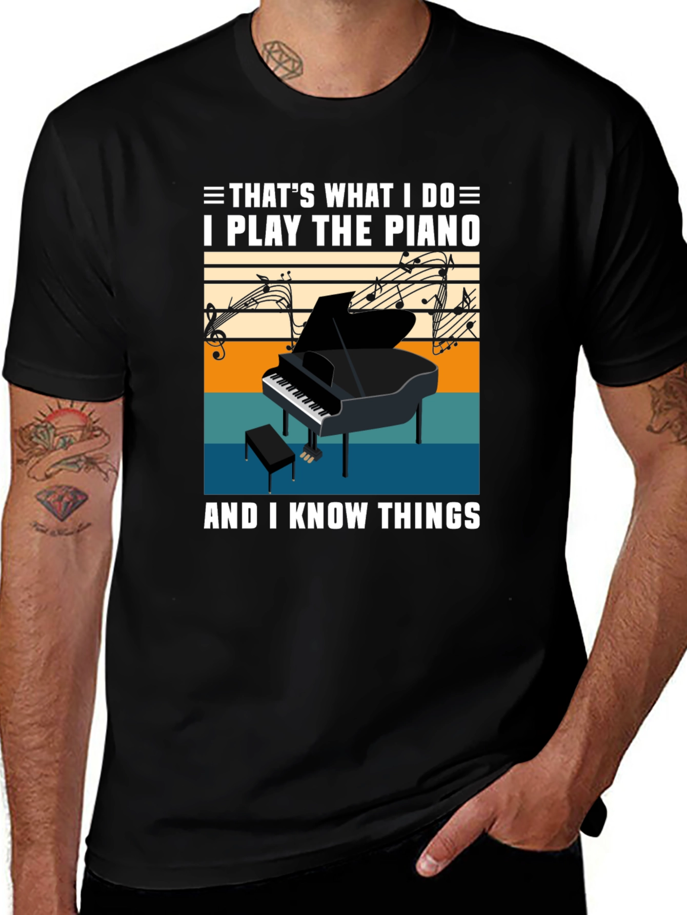 Variant 19 of I Play The Piano T-Shirt