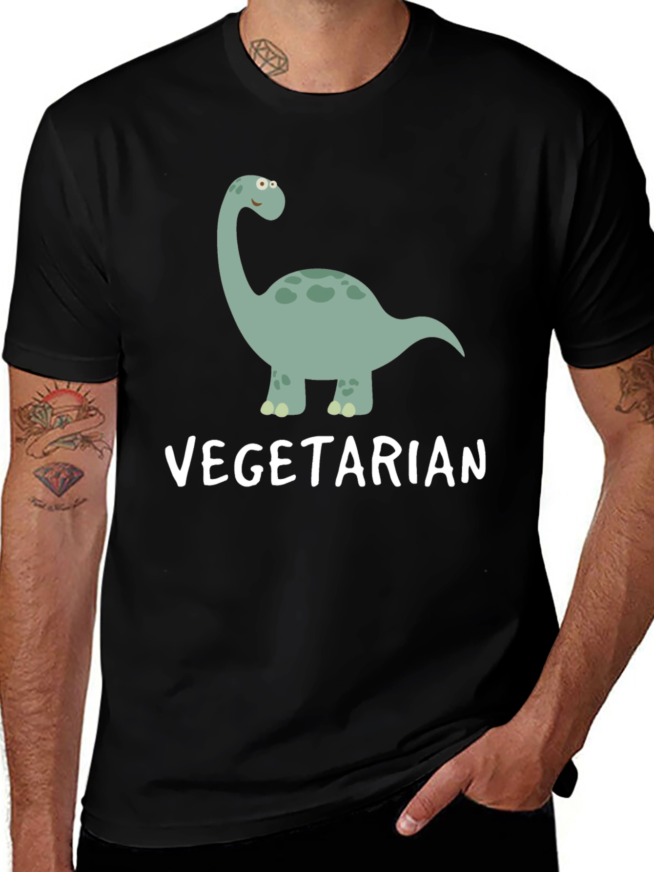 Variant 22 of Vegetarian Dino T-Shirt - Cute Herbivore Tee