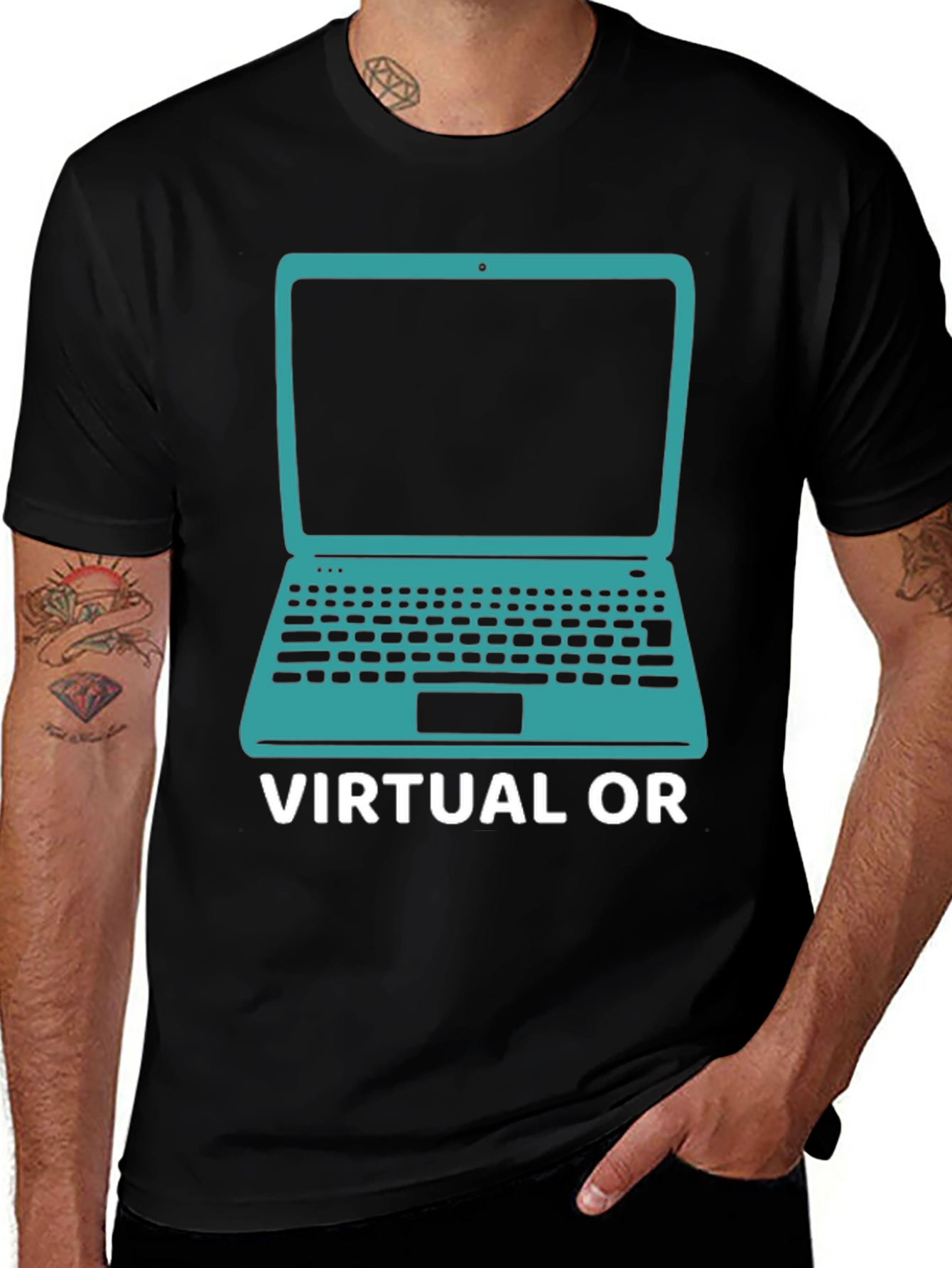 Variant 14 of Virtual Or Black Graphic T-Shirt