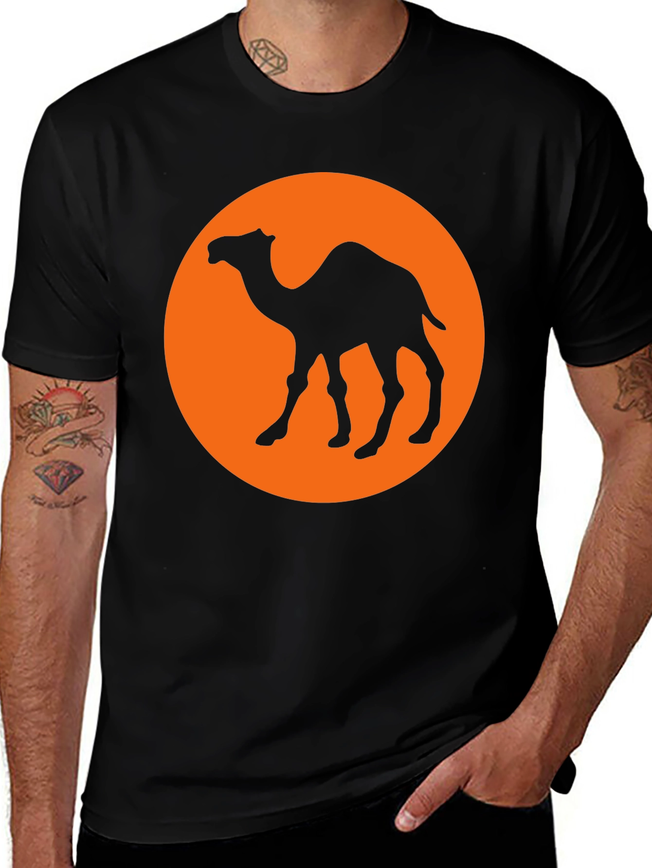 Variant 7 of Camel Silhouette Graphic T-Shirt