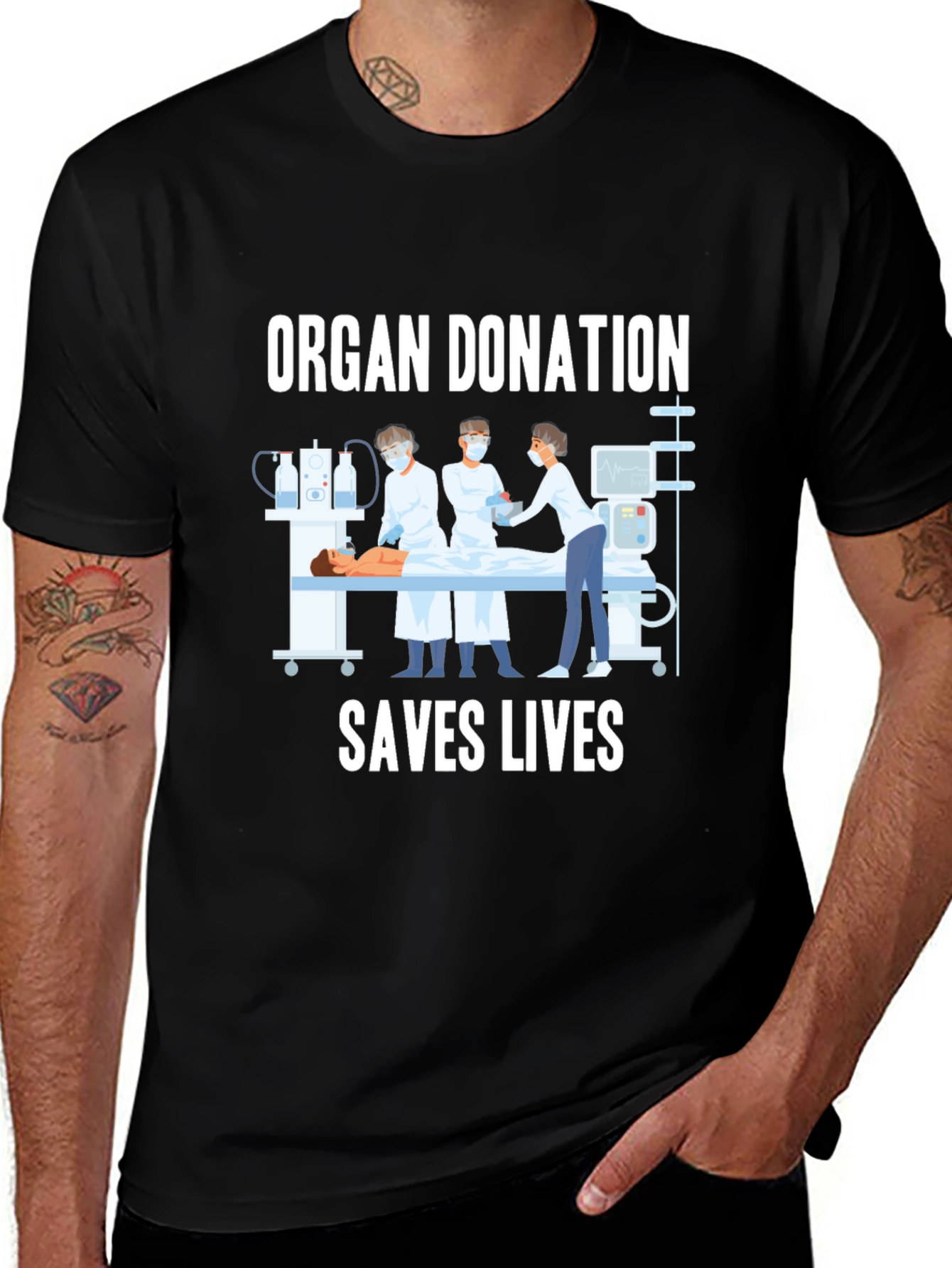 Variant 5 of Organ Donation Saves Lives Graphic T-Shirt