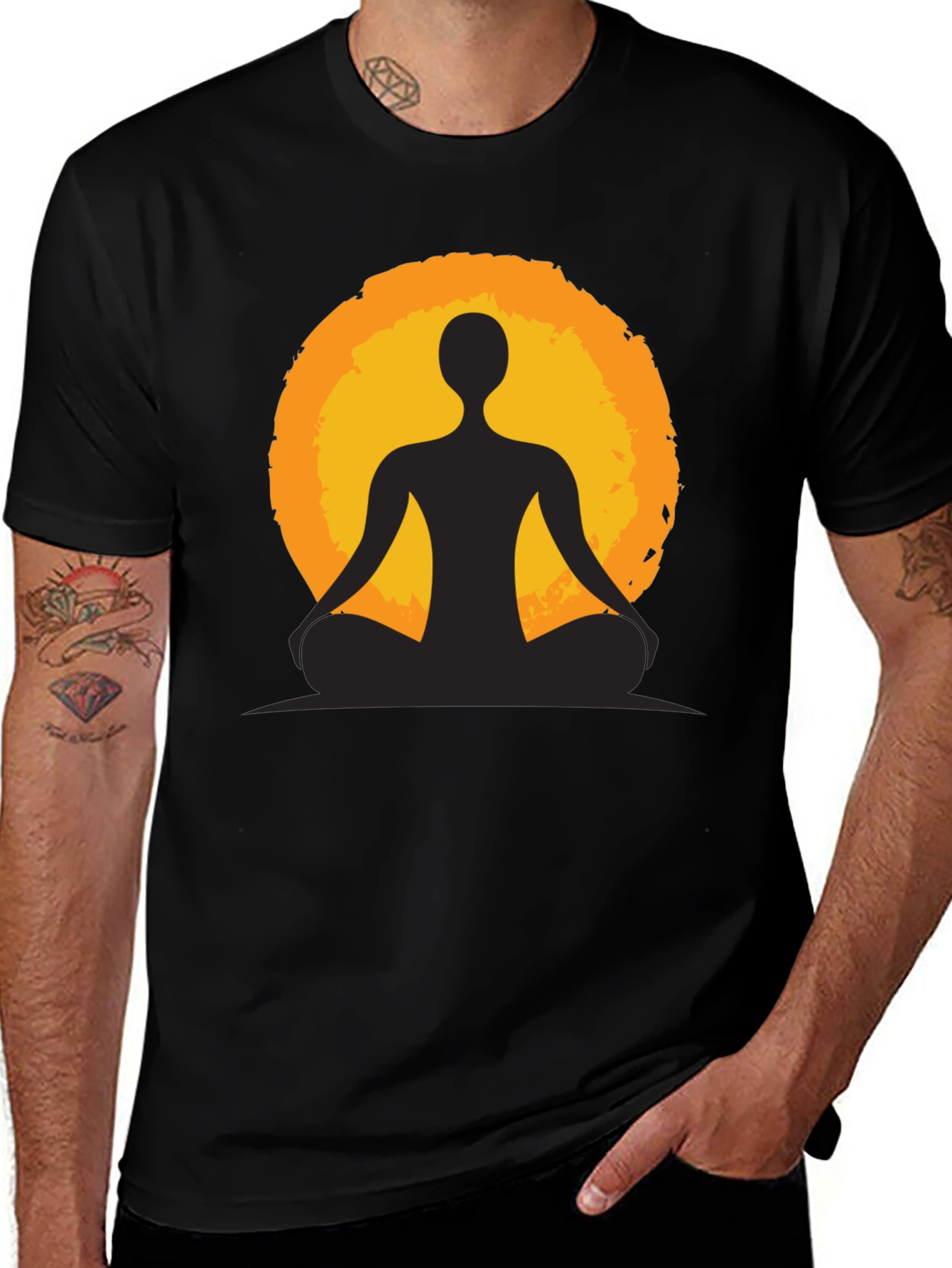 Variant 12 of Meditative Silhouette Graphic Tee