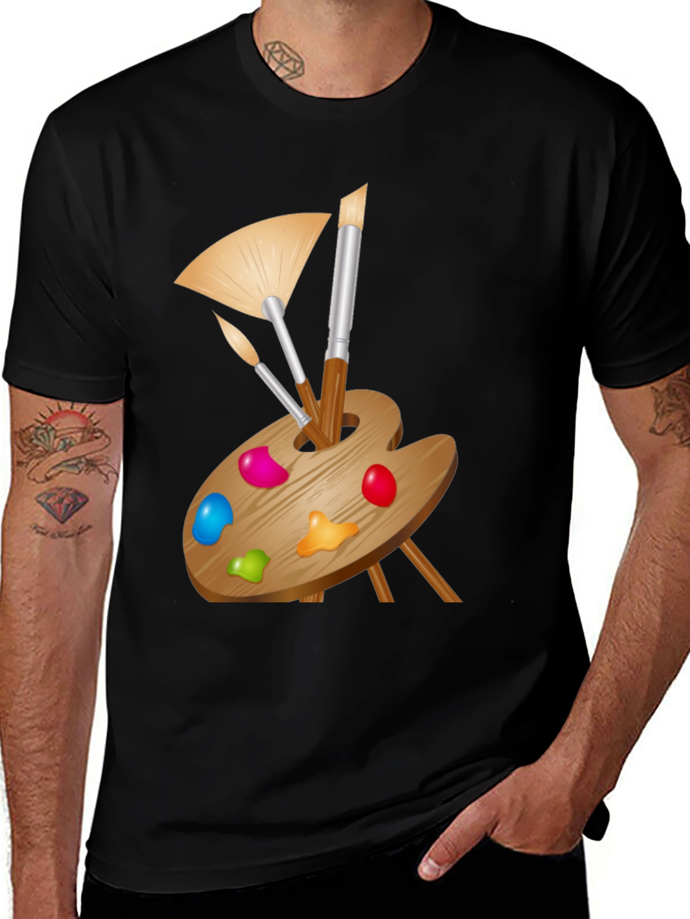 Art Palette Graphic Tee - Painter's Palette Design
