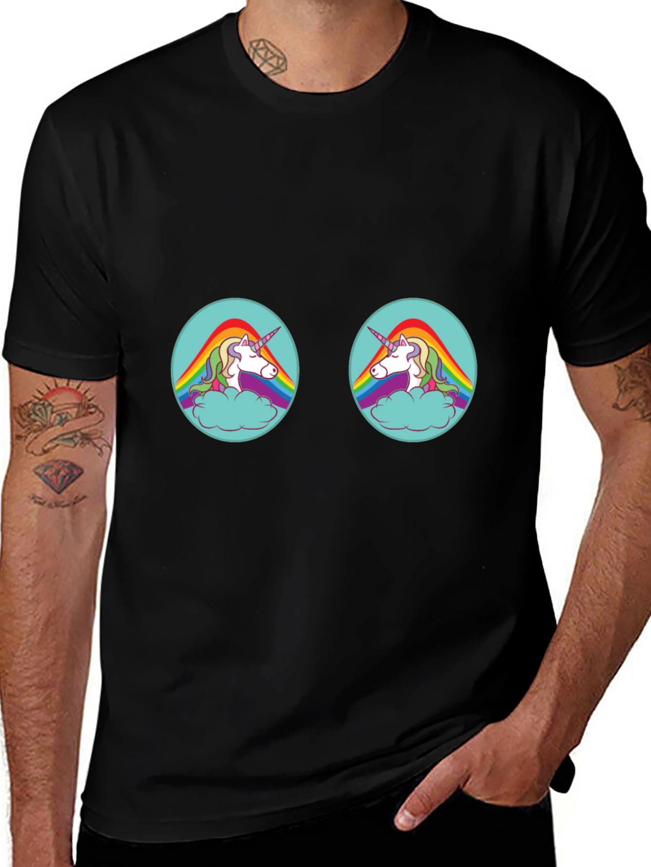 Variant 26 of Unicorn Rainbow Tee - Fun Novelty Shirt