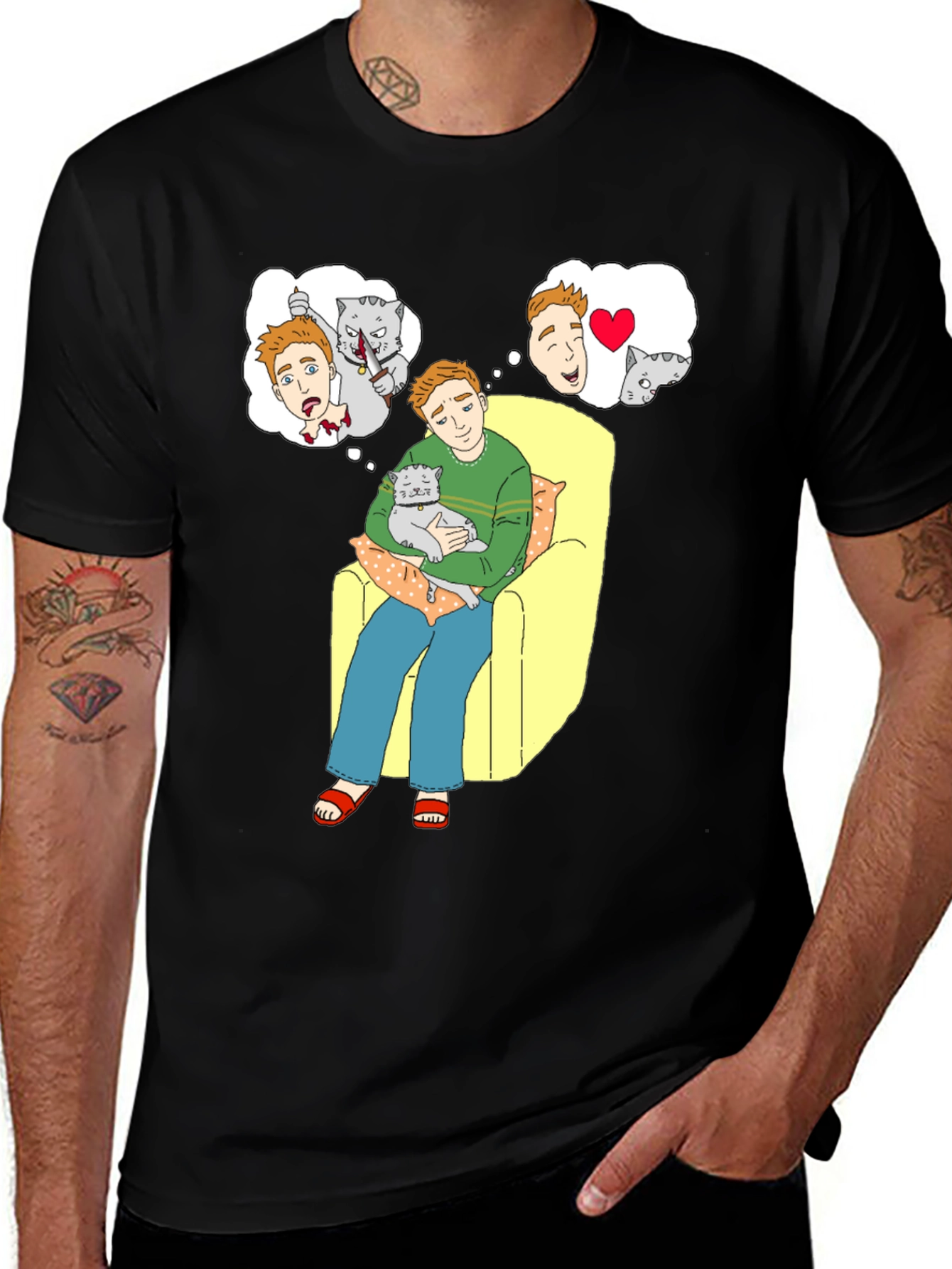 Variant 20 of Cat Lover T-Shirt: Cartoon Cat Owner's Dreams