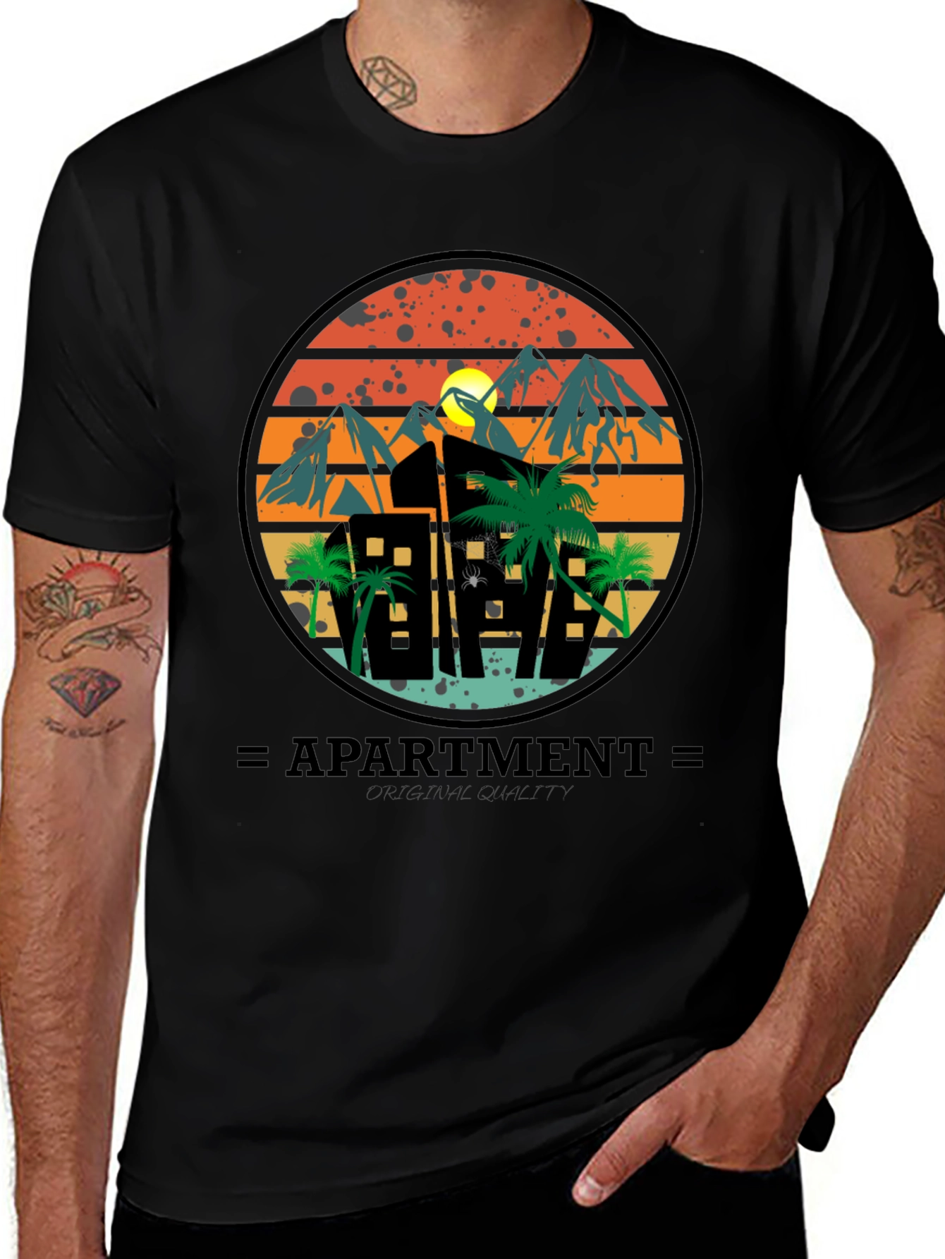 Variant 18 of Retro Apartment T-Shirt - City Sunset Design