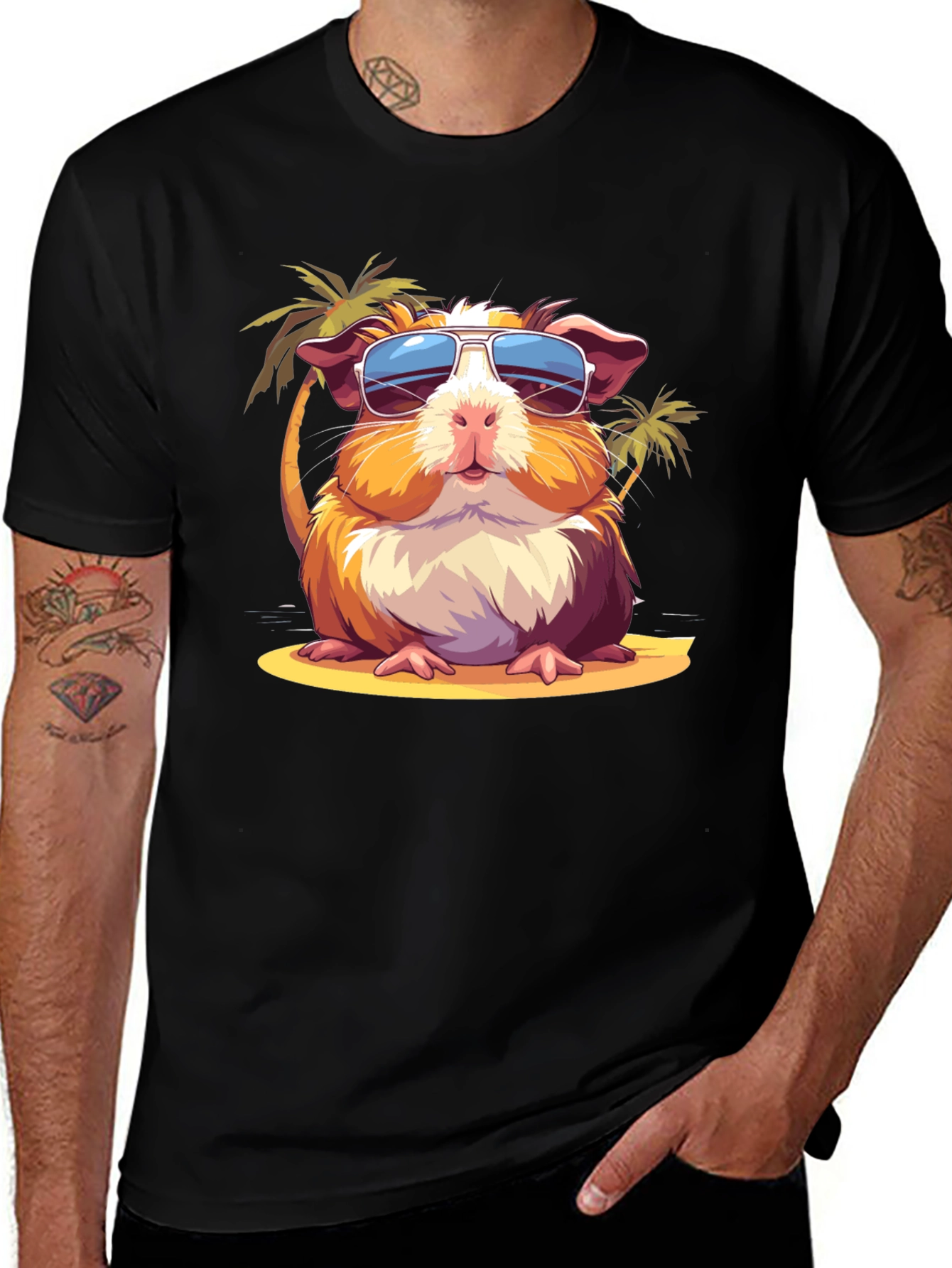 Variant 5 of Cool Guinea Pig T-Shirt - Summer Vibes