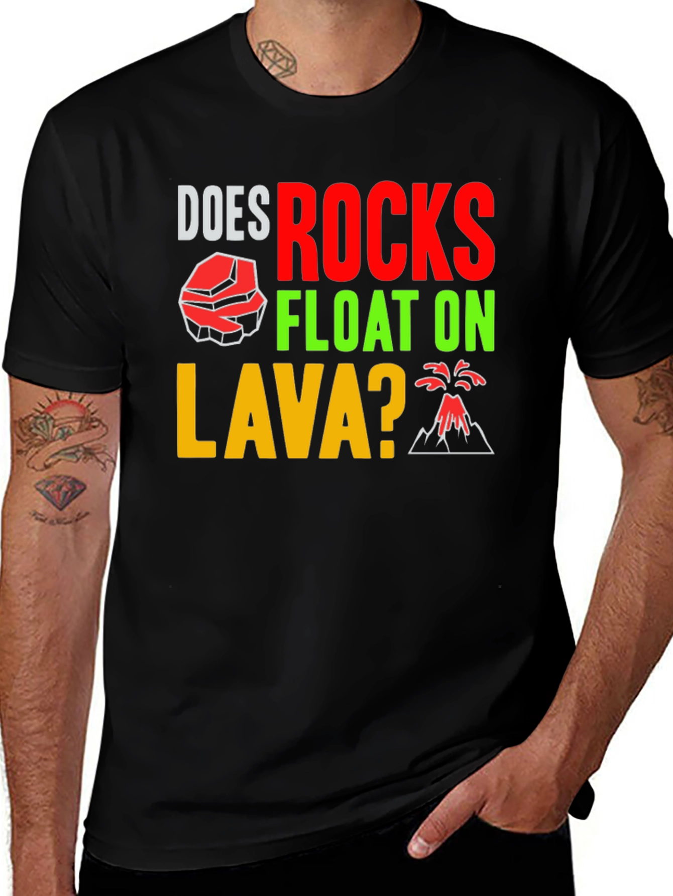 Variant 9 of Does Rocks Float On Lava? Graphic T-Shirt