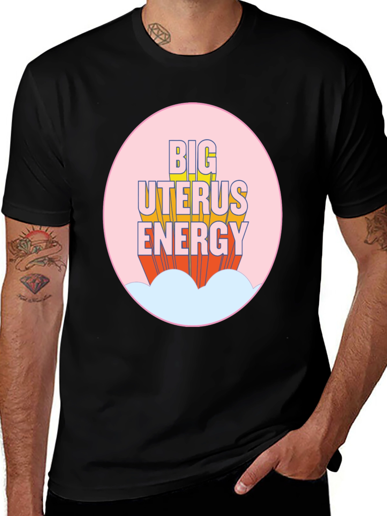 Variant 18 of Big Uterus Energy T-Shirt - Empowering Graphic Tee