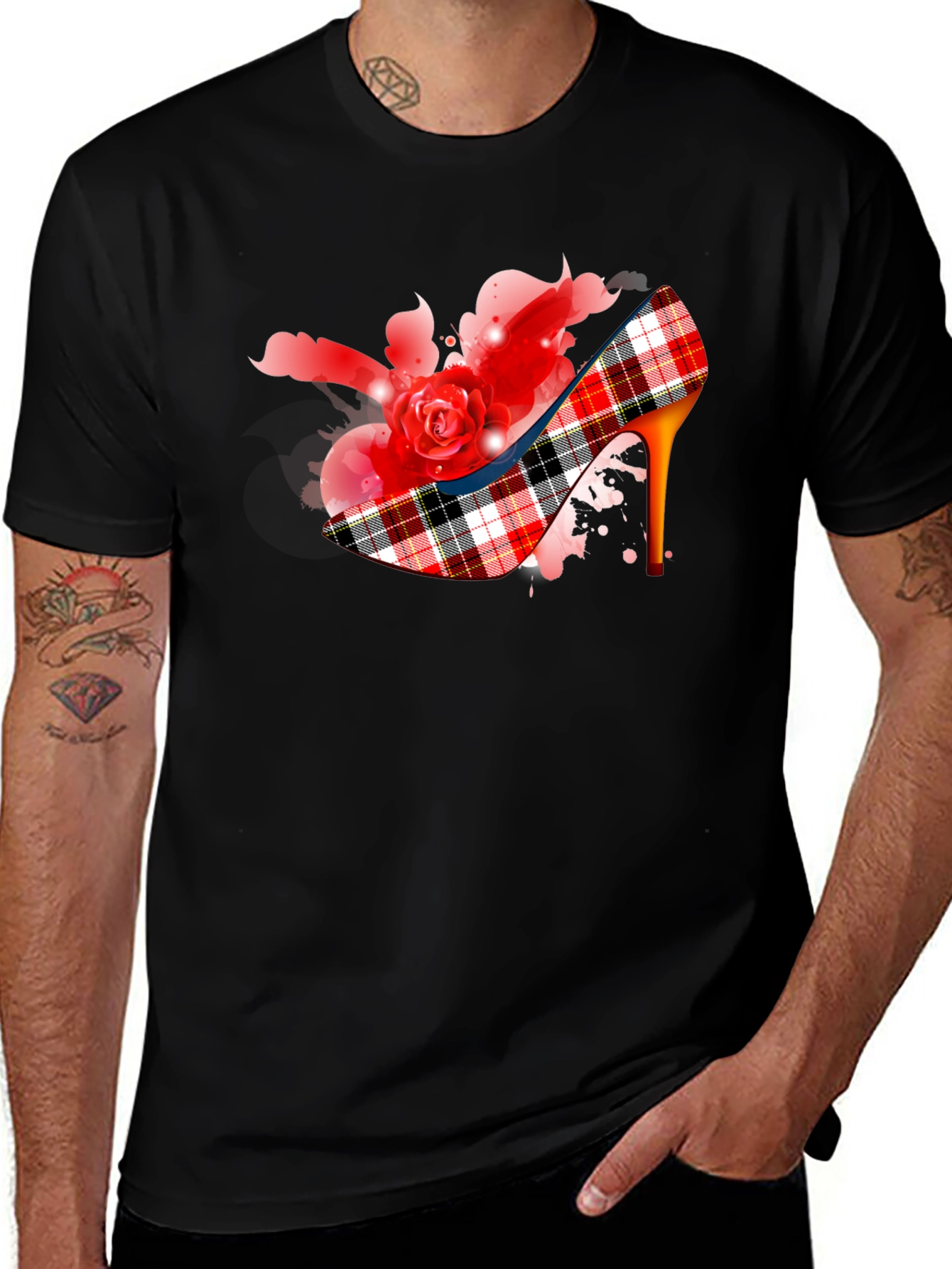Variant 24 of Rose Heel Graphic Tee - Stylish & Unique