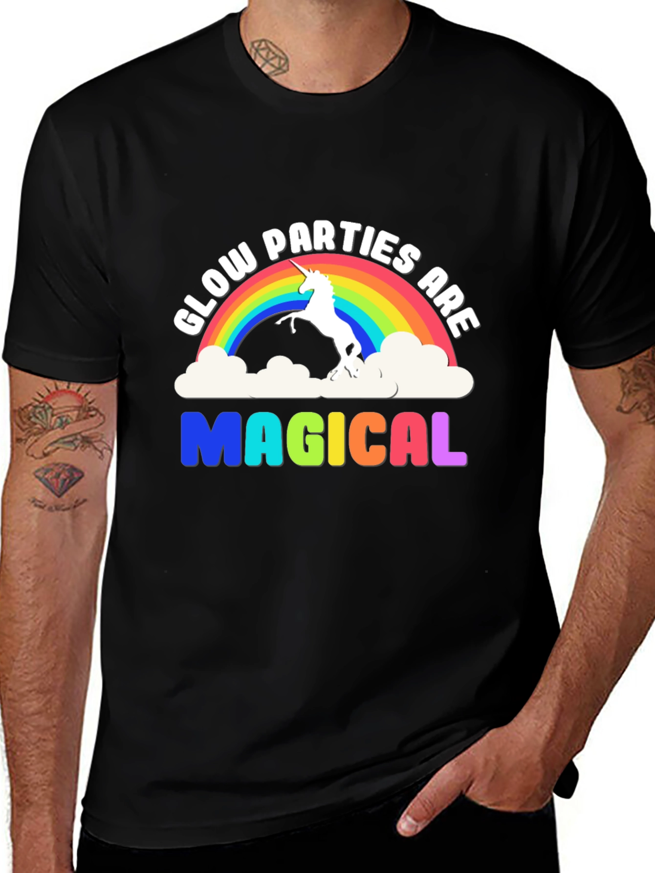 Variant 19 of Magical Glow Party Rainbow Unicorn T-Shirt