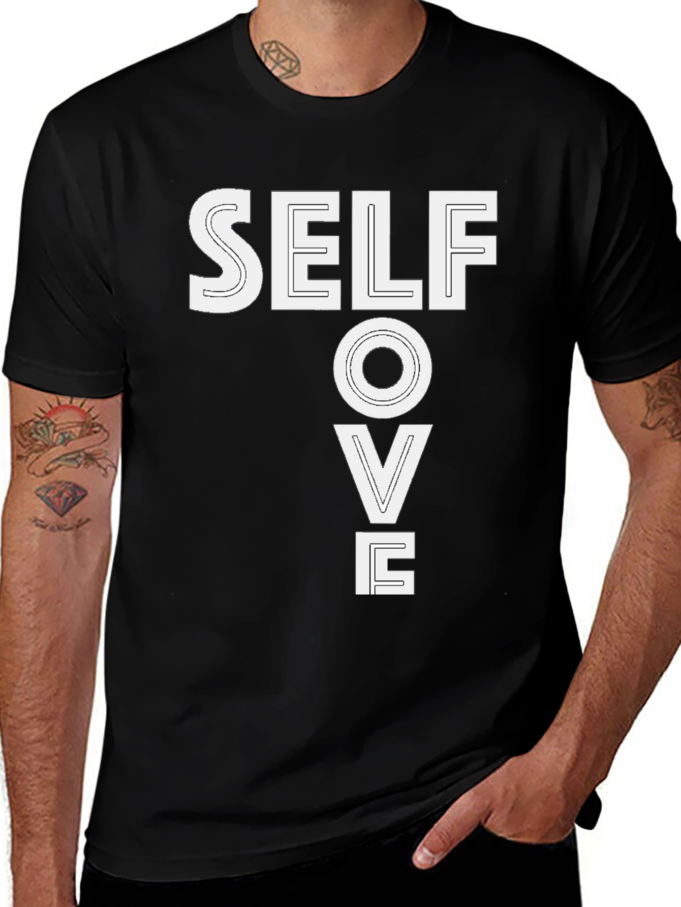 Variant 29 of Self Love Black Graphic Tee