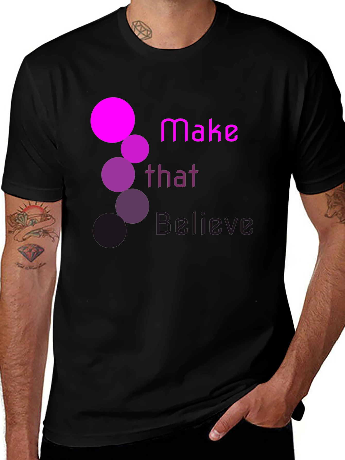 Variant 13 of Make That Believe Graphic Tee - Black