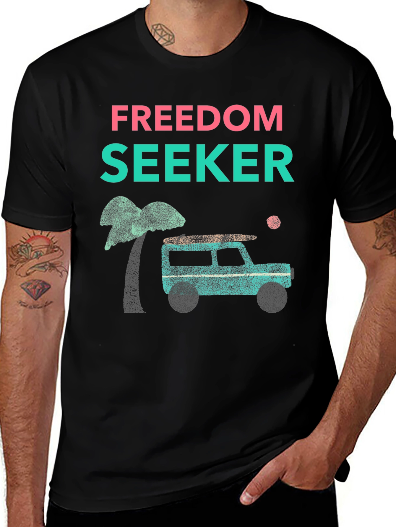 Variant 12 of Freedom Seeker Graphic Tee - Beach Vibes