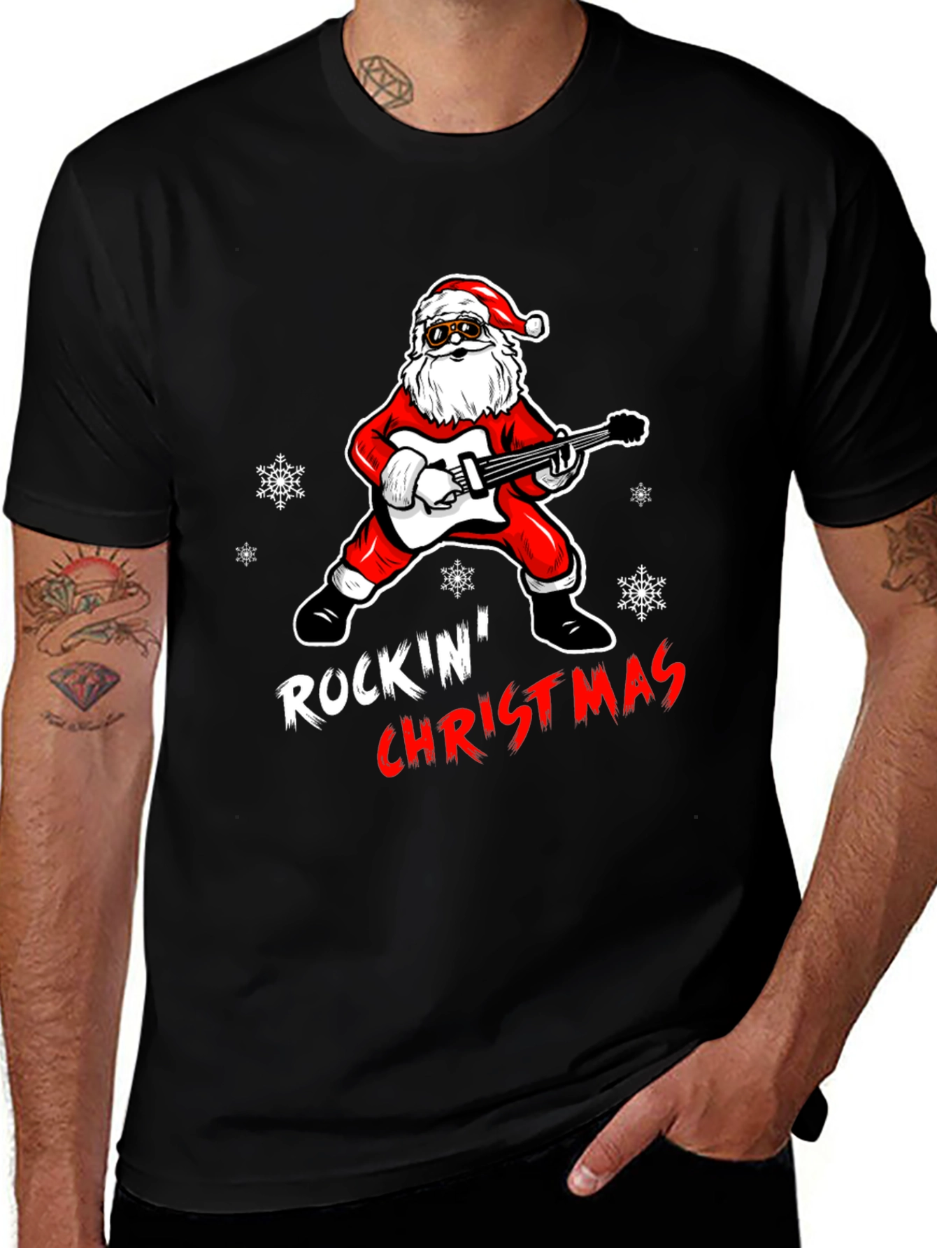 Rockin' Christmas Santa T-Shirt